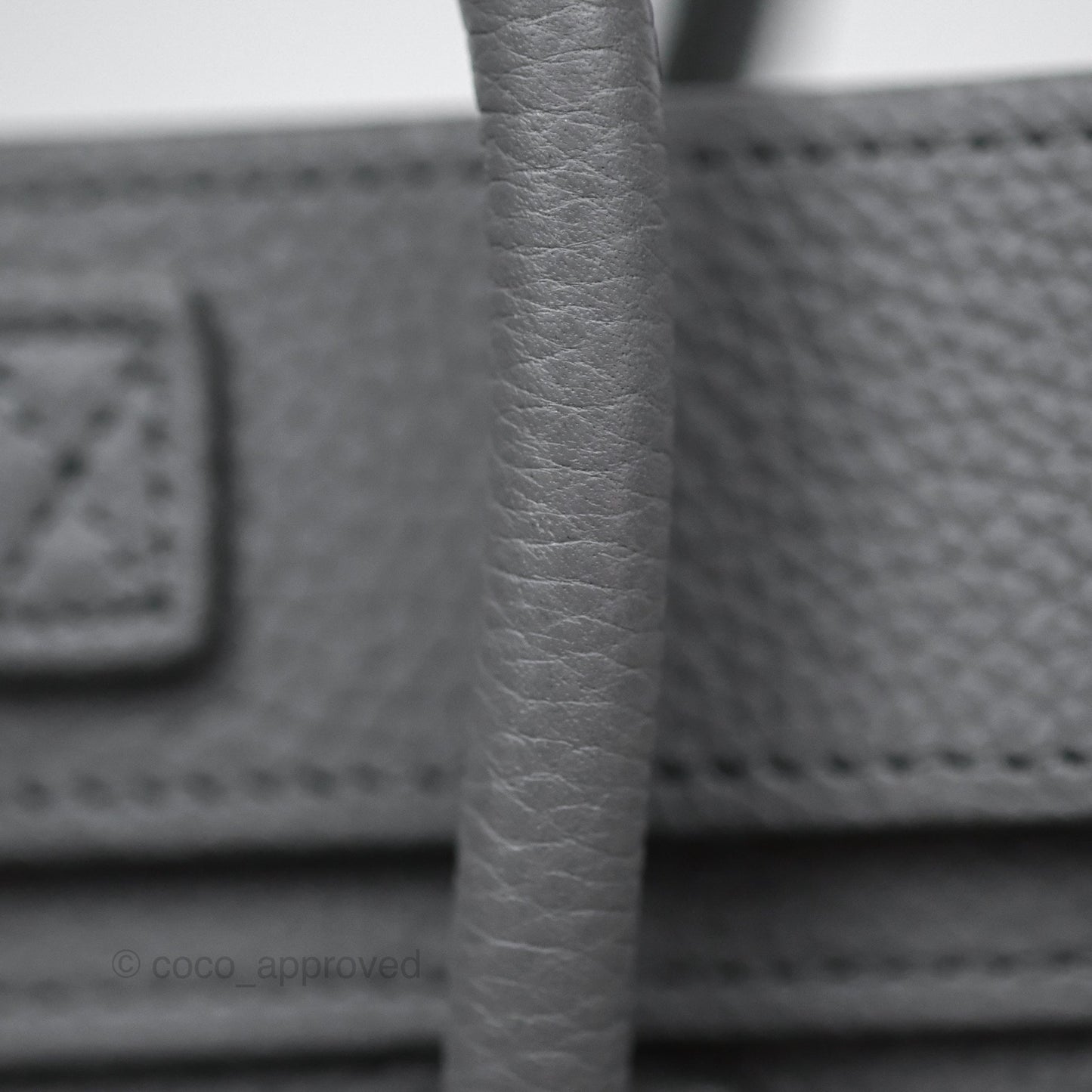 Celine Nano Luggage Bag Grey Drummed Calfskin