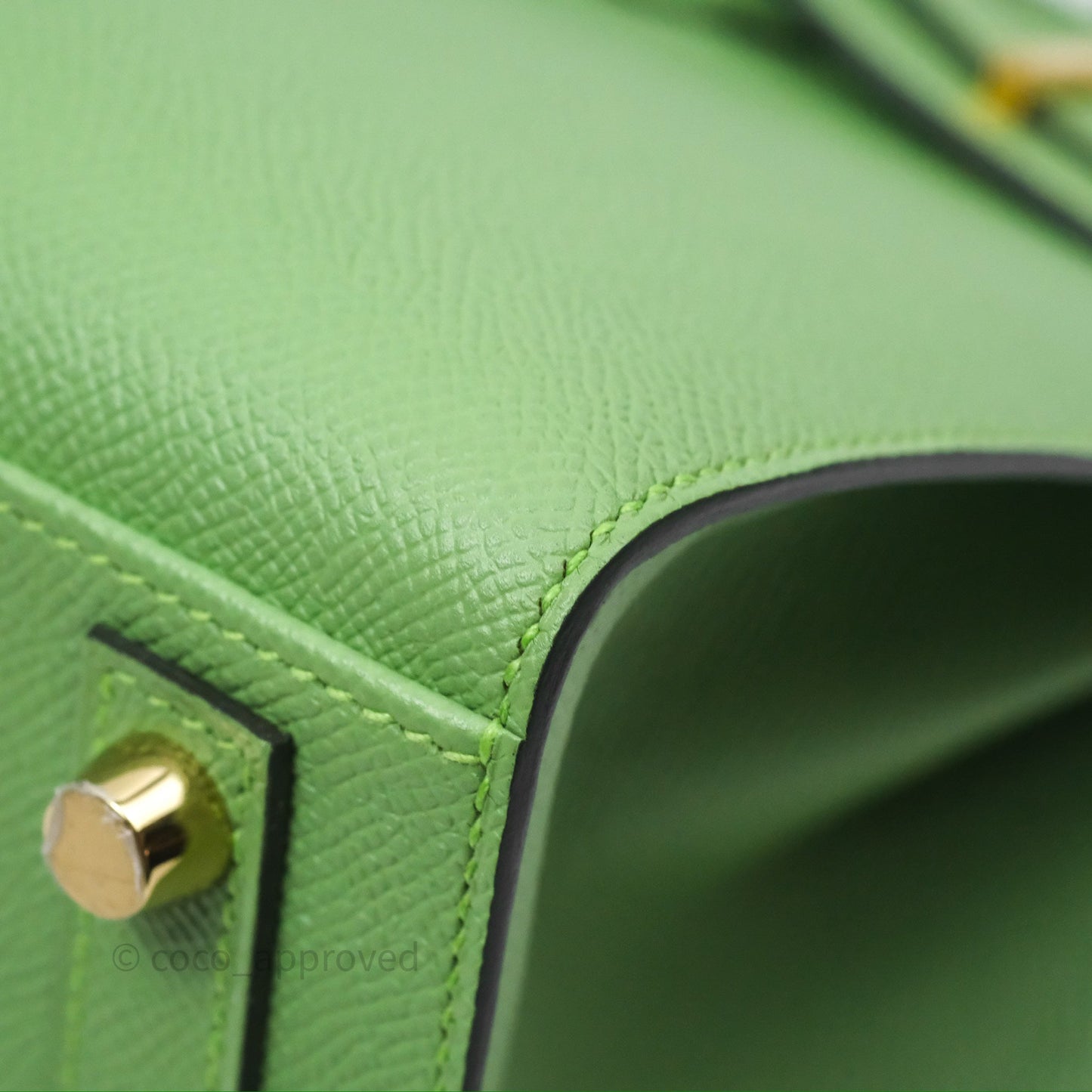 Hermès Birkin 25 Sellier Vert Criquet 3I Epsom Gold Hardware