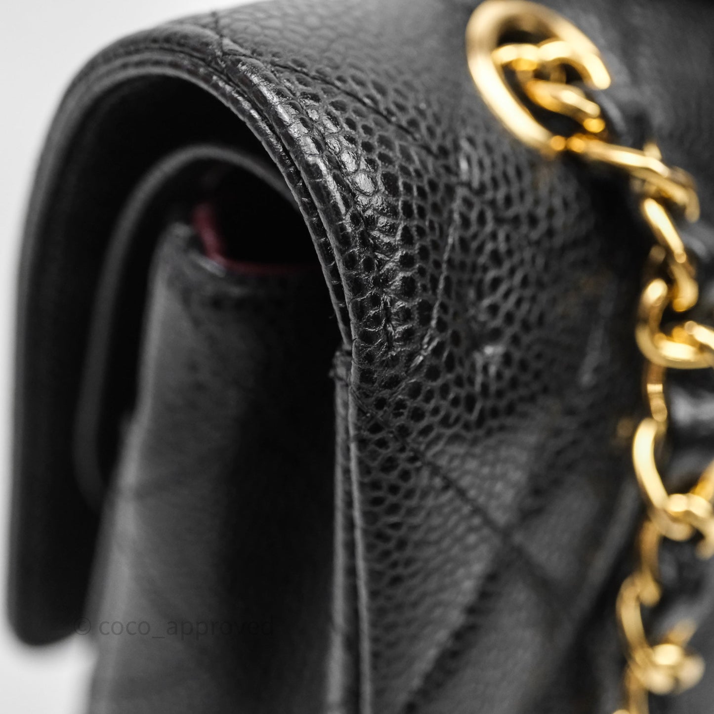 Chanel Classic M/L Medium Flap Quilted Black Caviar Gold Hardware