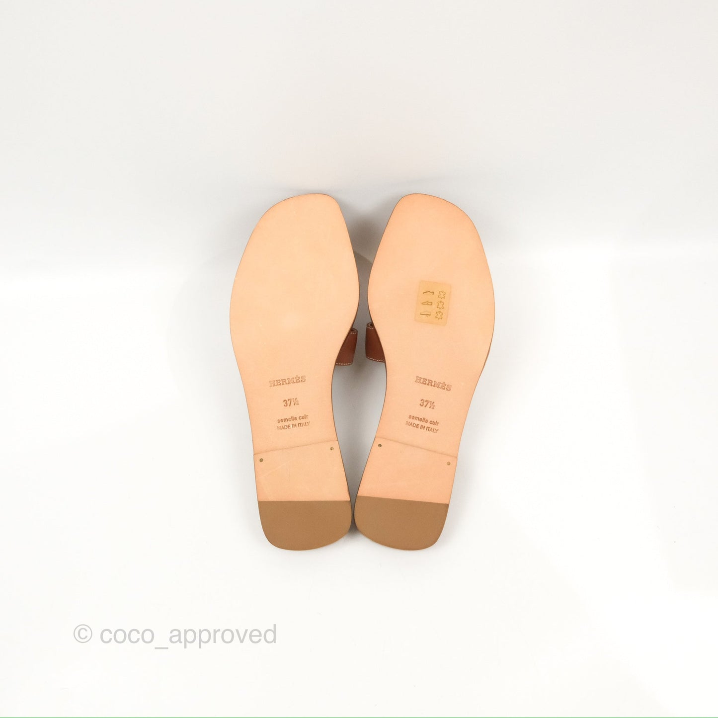 Hermès Oran Sandals Gold Size 37.5
