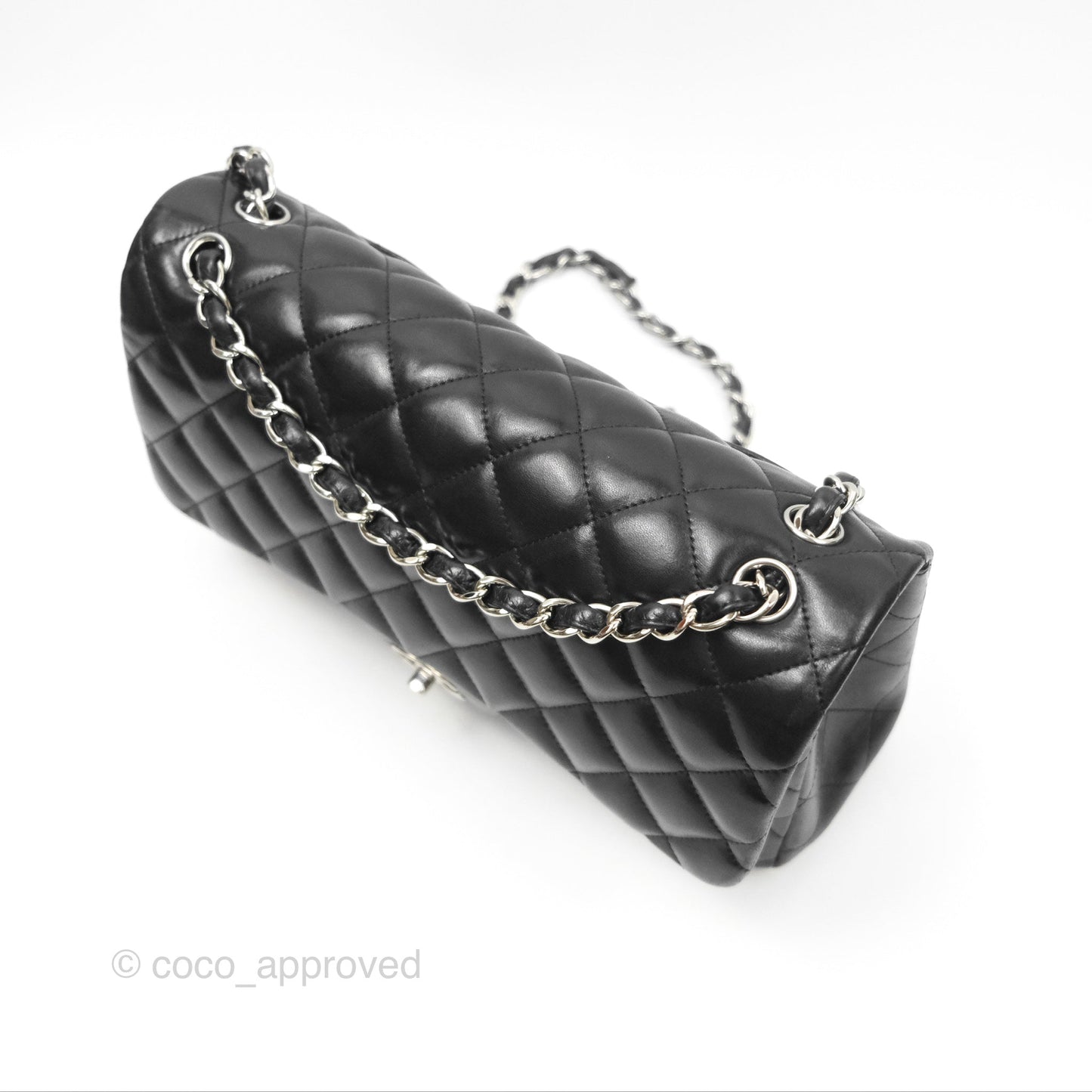 Chanel Jumbo Double Flap Black Lambskin Silver Hardware⁣⁣