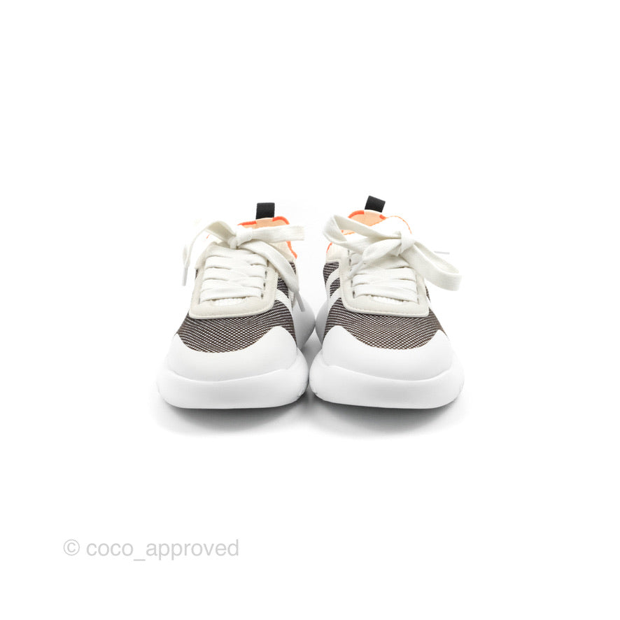 Hermès Crew Sneakers Knit White/Gris Size 36
