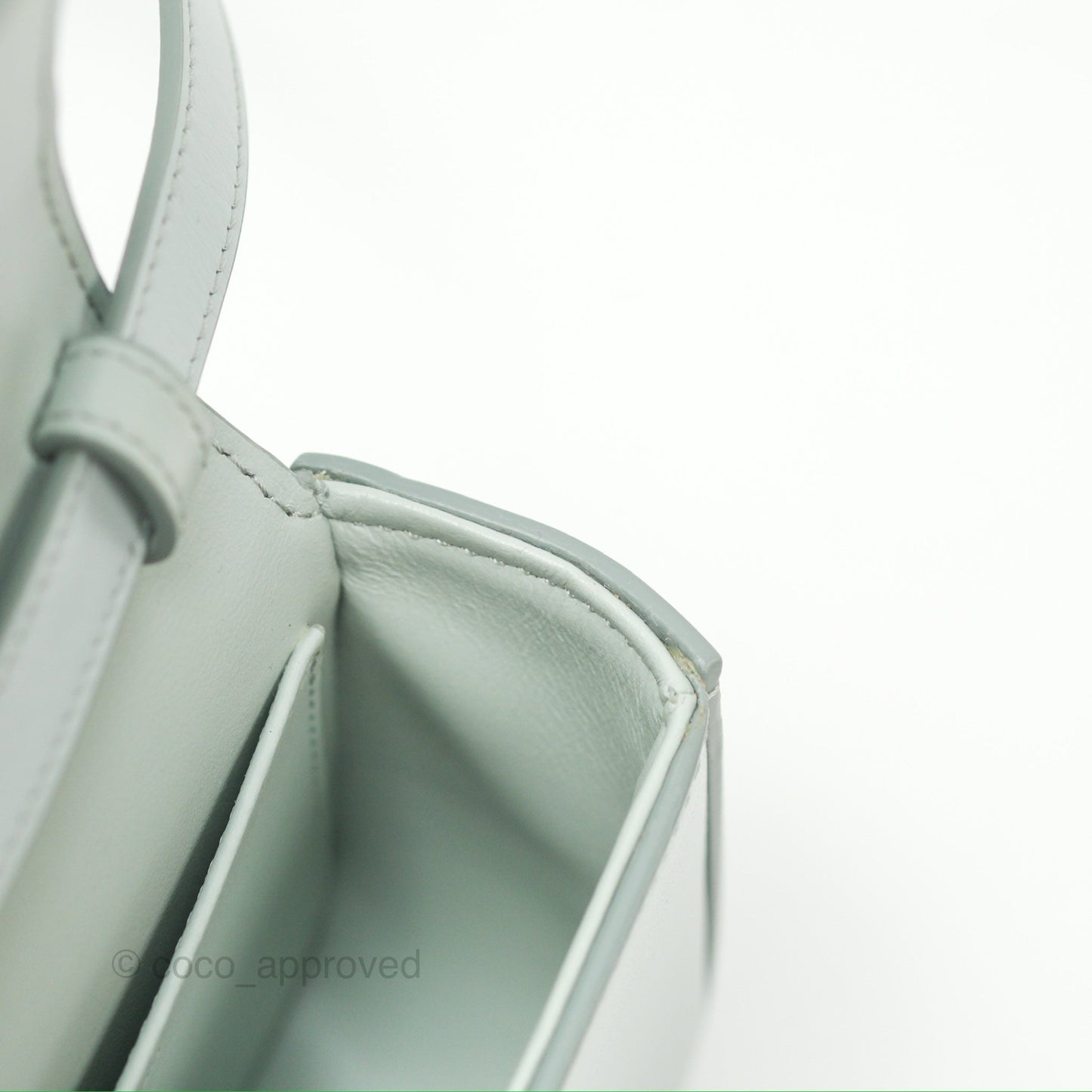 Celine Mini Claude Triomphe Bag Shiny Calfskin Soft Blue