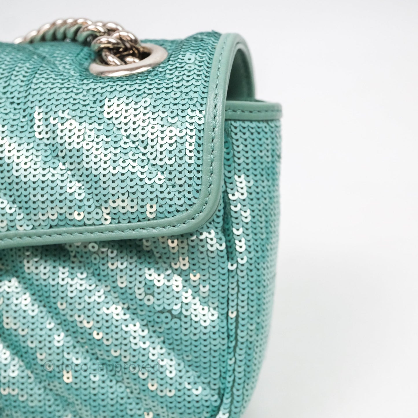 Gucci Mini Marmont Small Sequin Silver Hardware