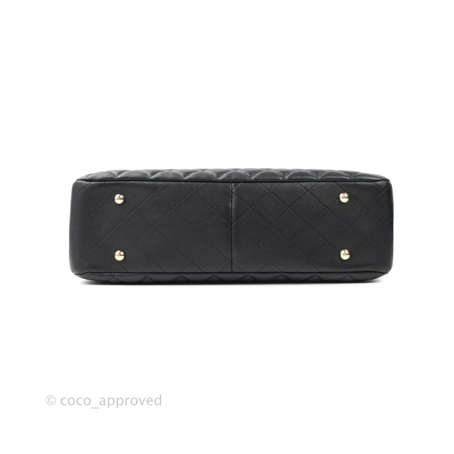 Chanel Quilted Timeless Tote Black Calfskin Gold Hardware