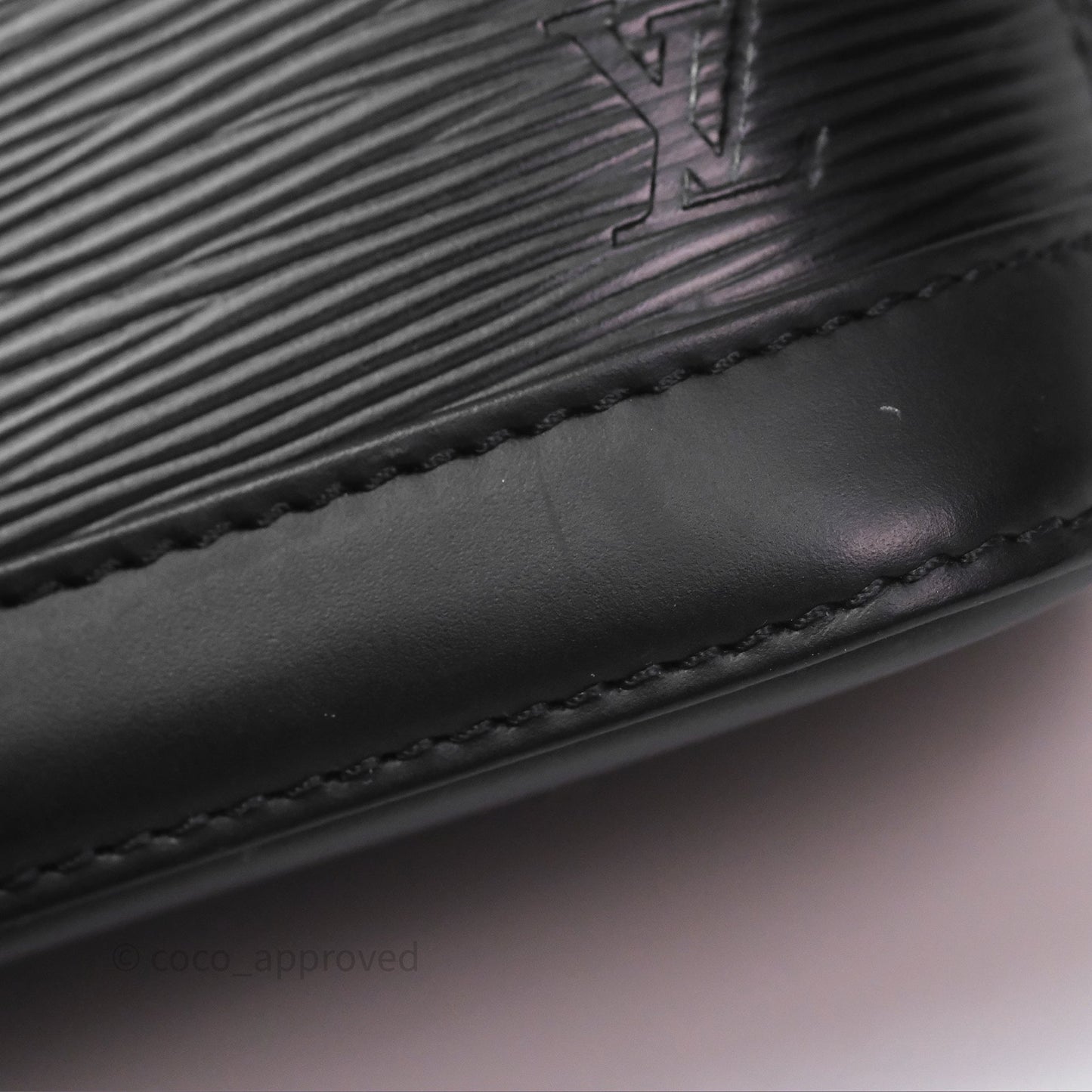 Louis Vuitton Alma Nano Black Silver Hardware