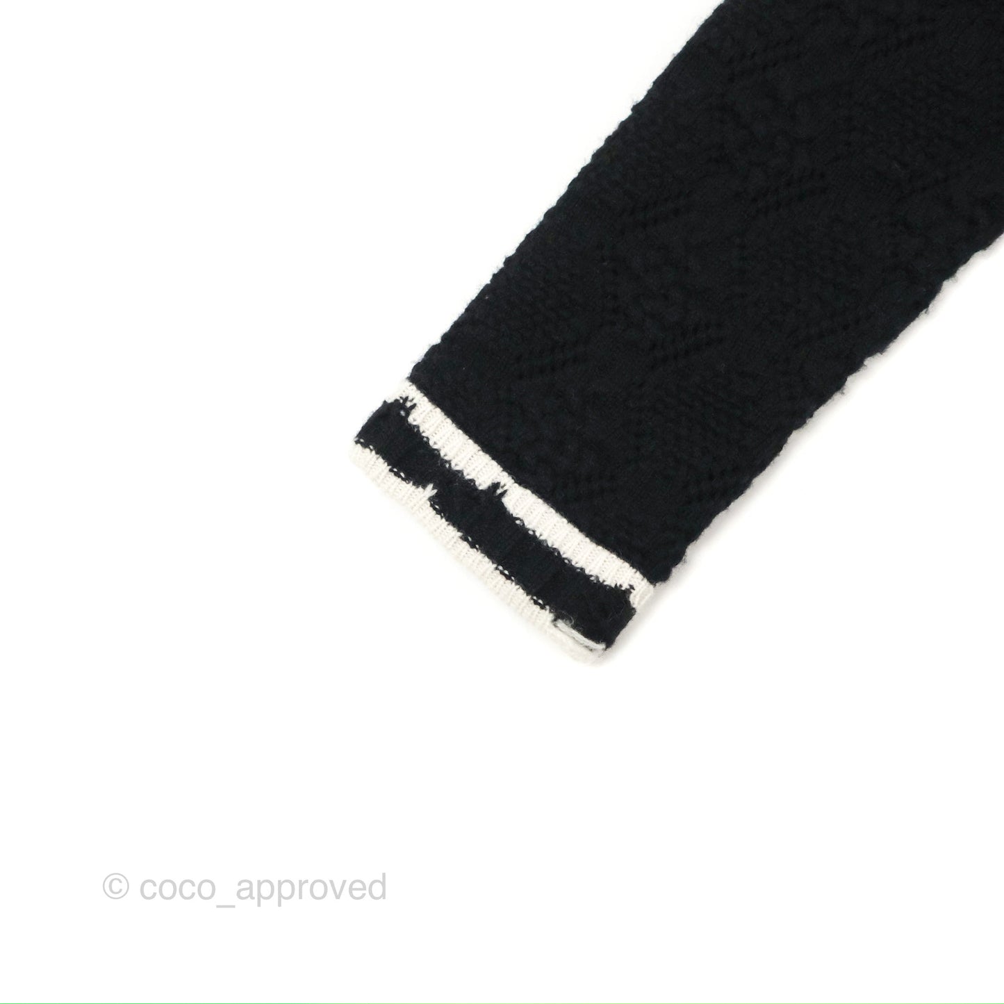 Chanel Black & White Cashmere Cardigan 22C