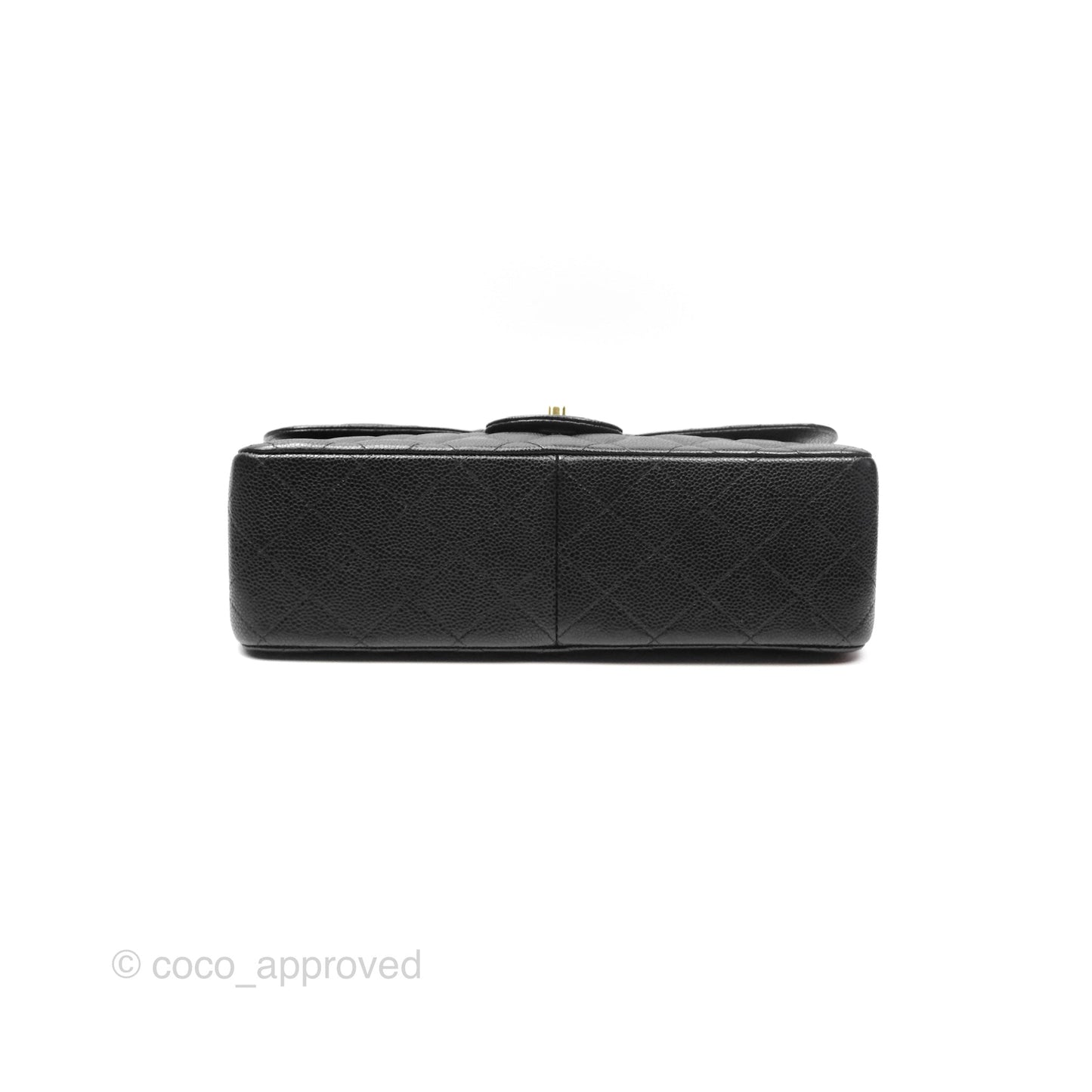 Chanel Jumbo Double Flap Quilted Black Caviar Gold Hardware⁣⁣