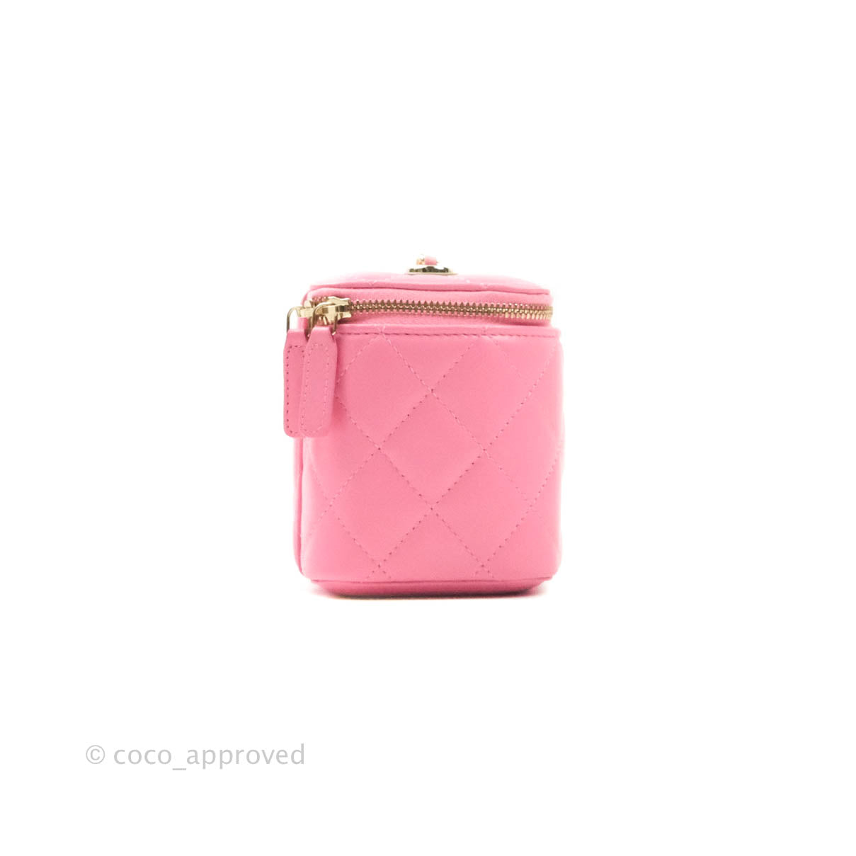 Chanel Small Trendy CC Box With Chain Pink Lambskin Gold Hardware