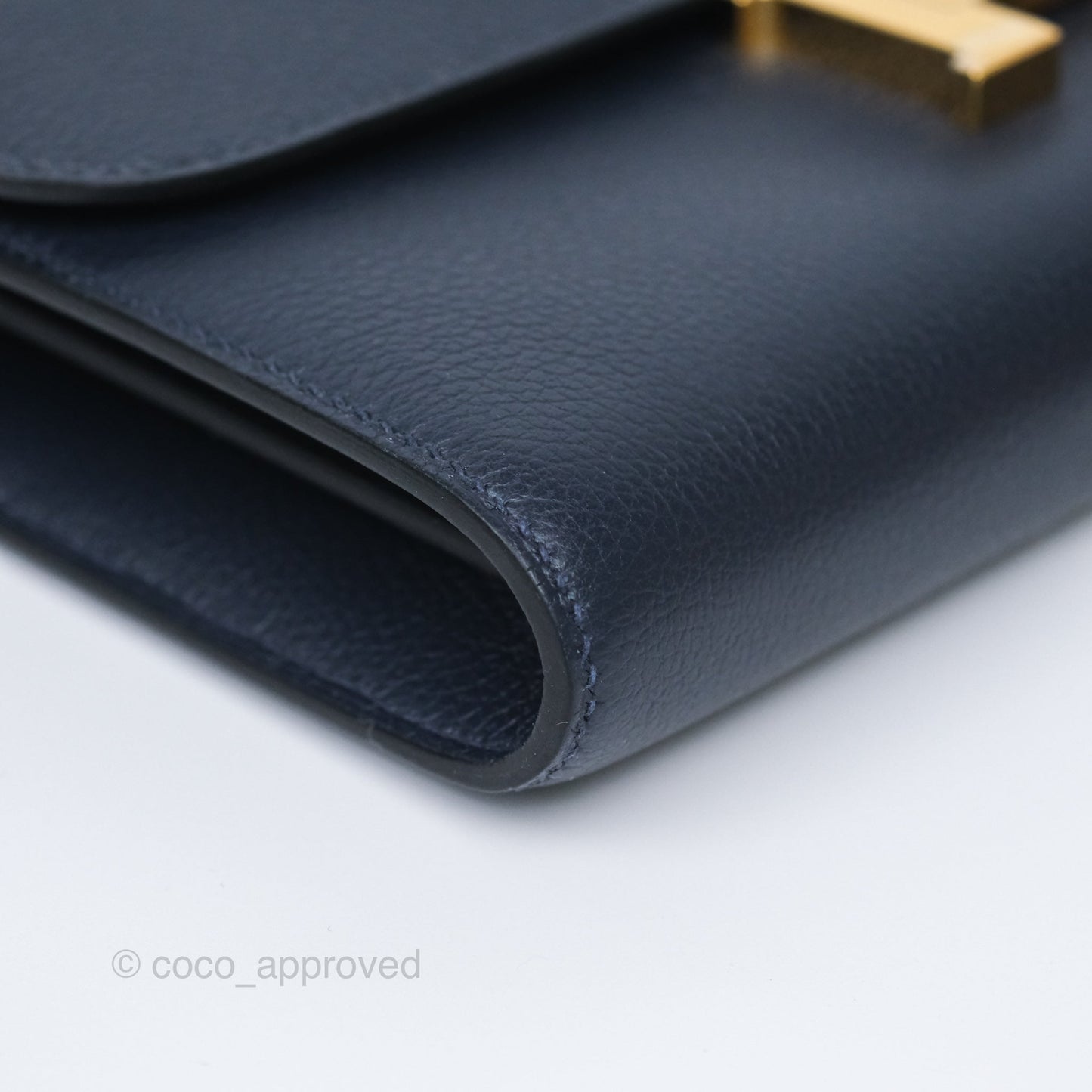 Hermès Constance Long To Go Wallet Blue Nuit 2Z Evercolor Gold Hardware