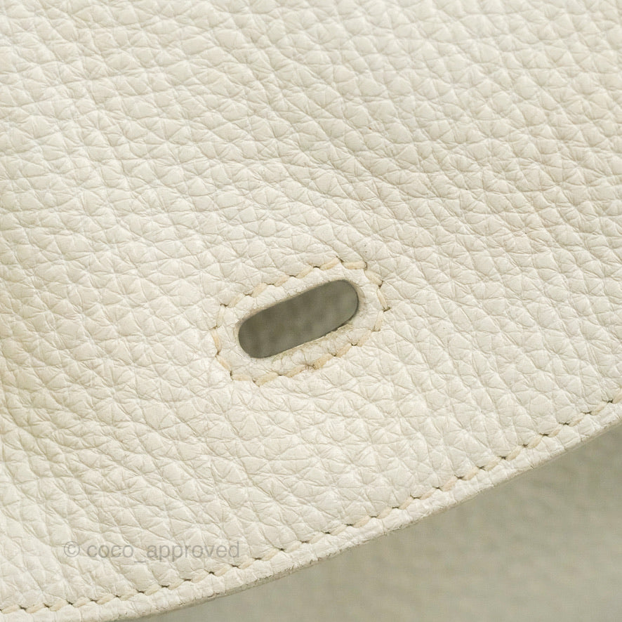 Hermes Lindy 30 White Clemence Palladium Hardware