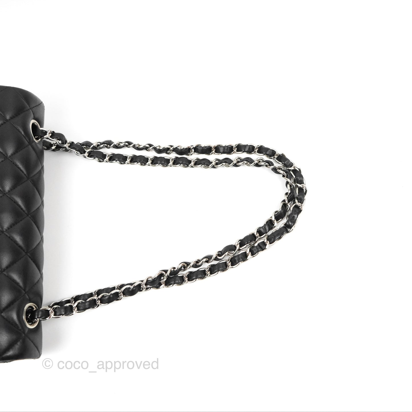 Chanel Small Classic Quilted Flap Black Lambskin Silver Hardware