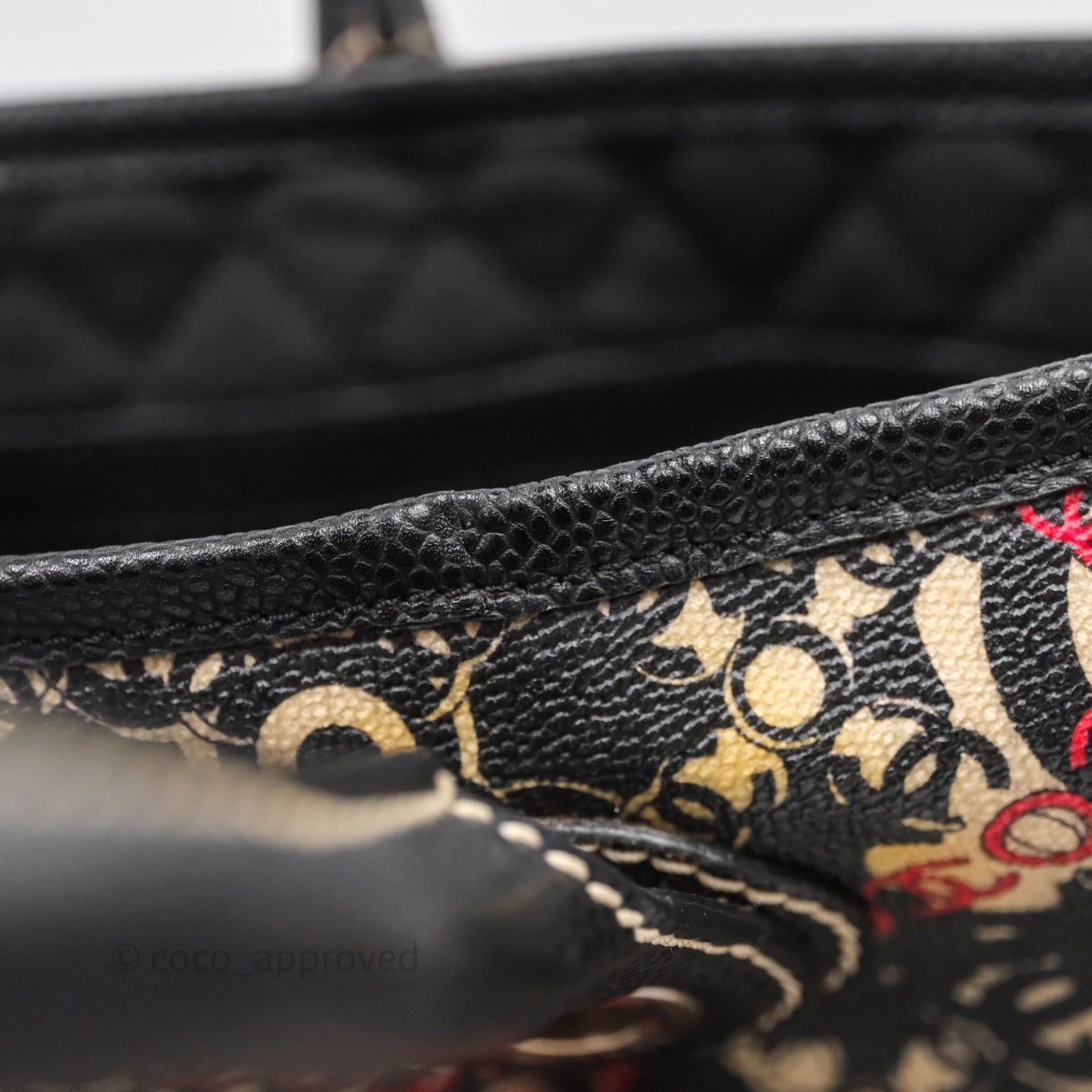 Chanel CC Print Logo Tote Bag Black