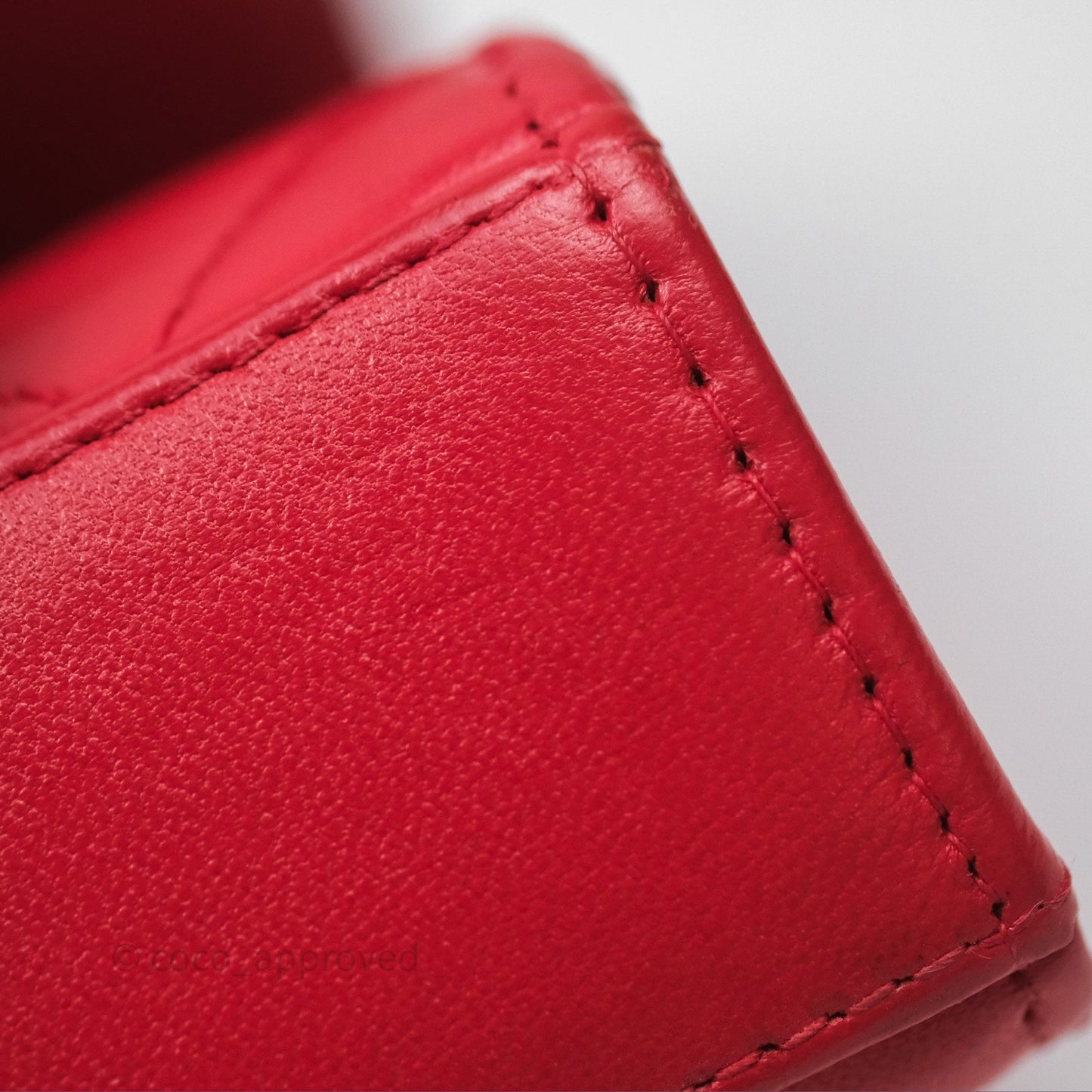 Chanel Mini Quilted Trendy CC Clutch With Chain Red Lambskin Gold Hardware