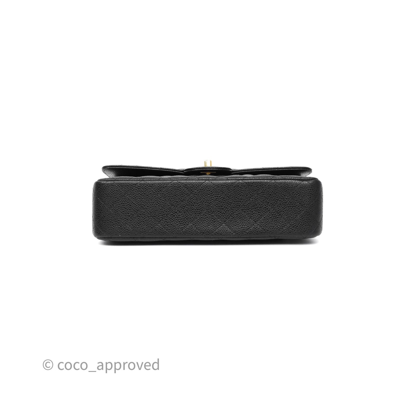 Chanel M/L Medium Classic Flap Quilted Black Caviar Gold Hardware