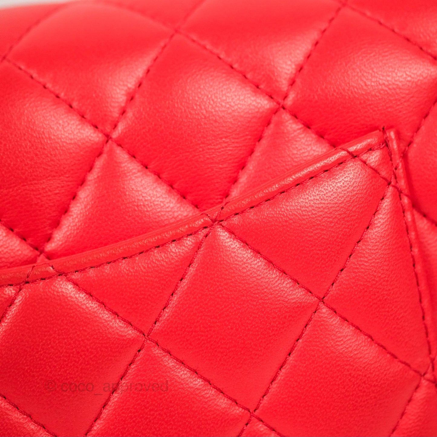 Chanel Quilted Mini Rectangular Flap Red Lambskin Gold Hardware