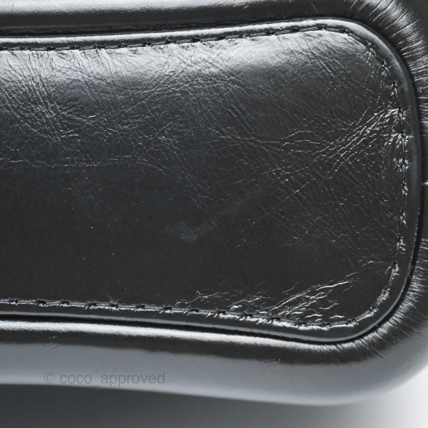 Chanel Small Gabrielle Hobo Quilted Black Navy Aged Calfskin