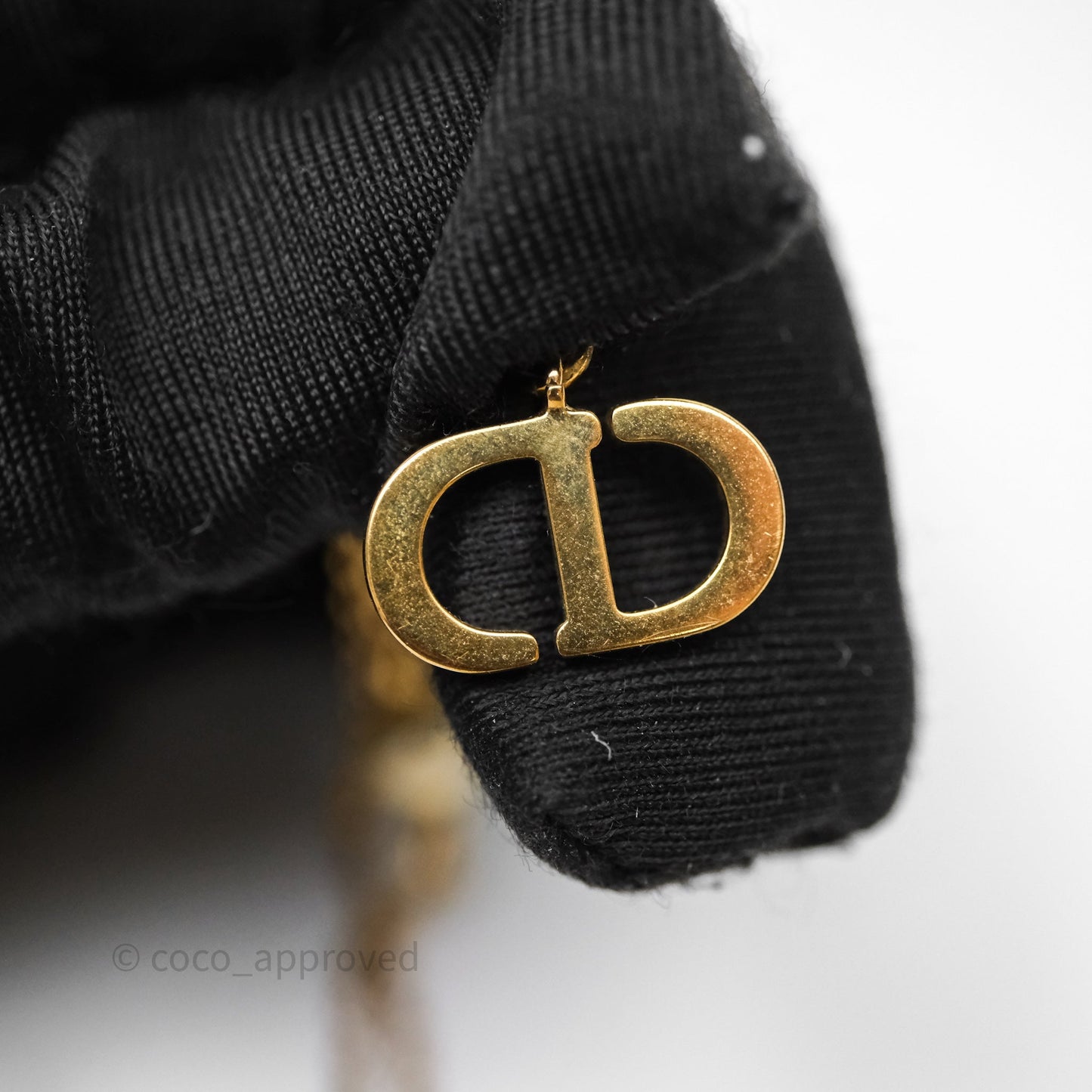 Christian Dior Petit CD Pearl Star Necklace Gold Tone