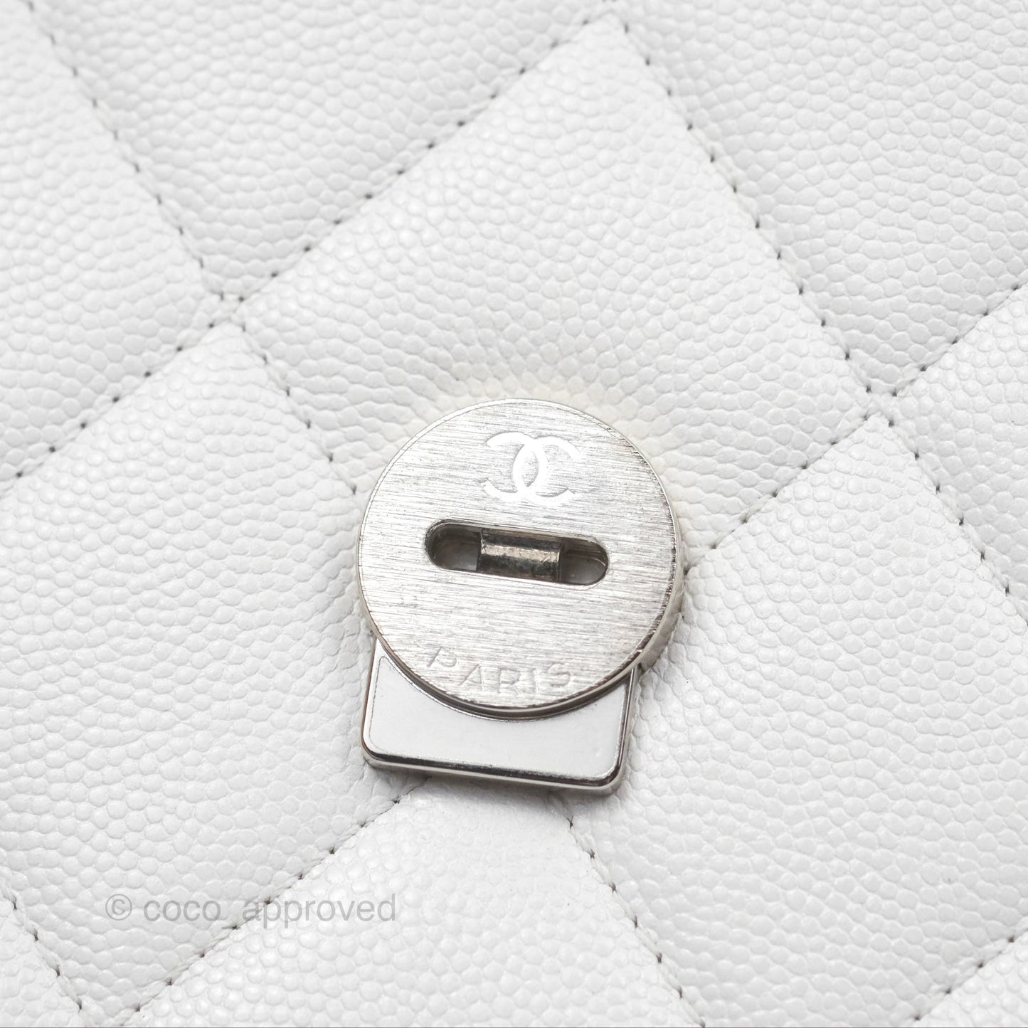 Chanel Quilted My Everything Medium Flap Bag White Caviar Incognito Hardware