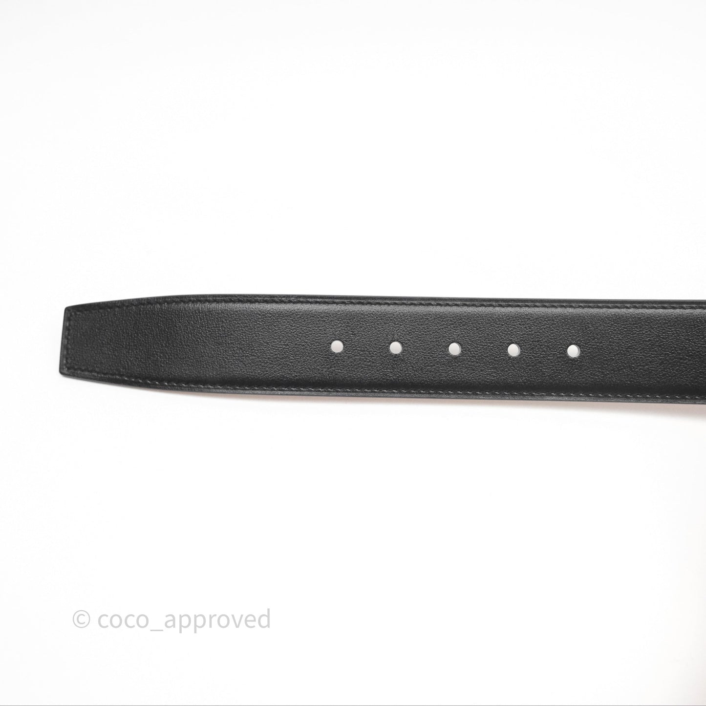 Hermes Romain 35 Belt Noir Palladium Hardware