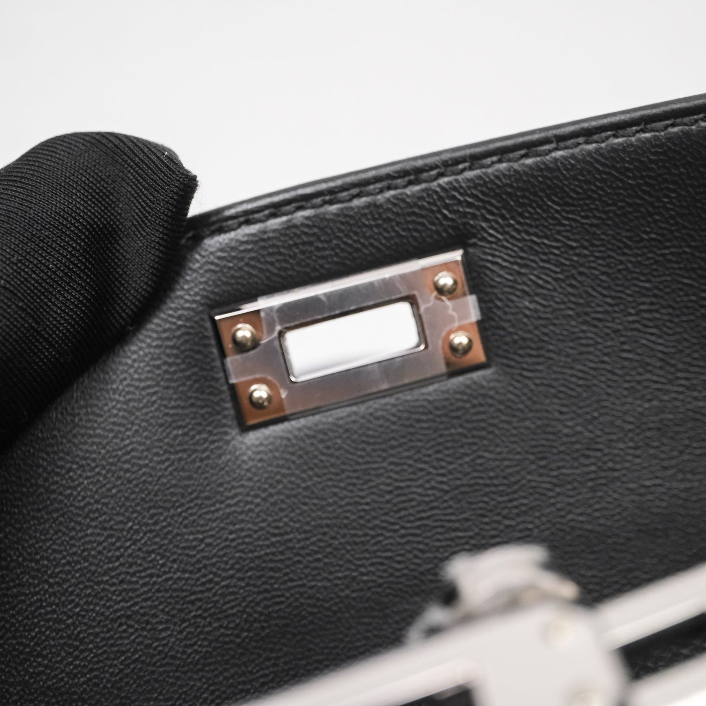 Hermès Mini Kelly Black Noir 89 Epsom Palladium Hardware