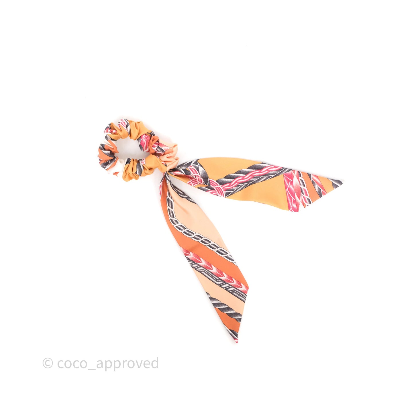 Hermès Bella Scrunchie Printed Silk Hair Accessory