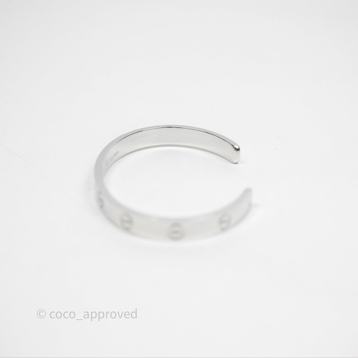 Cartier Love Bracelet Open Classic Model White Gold