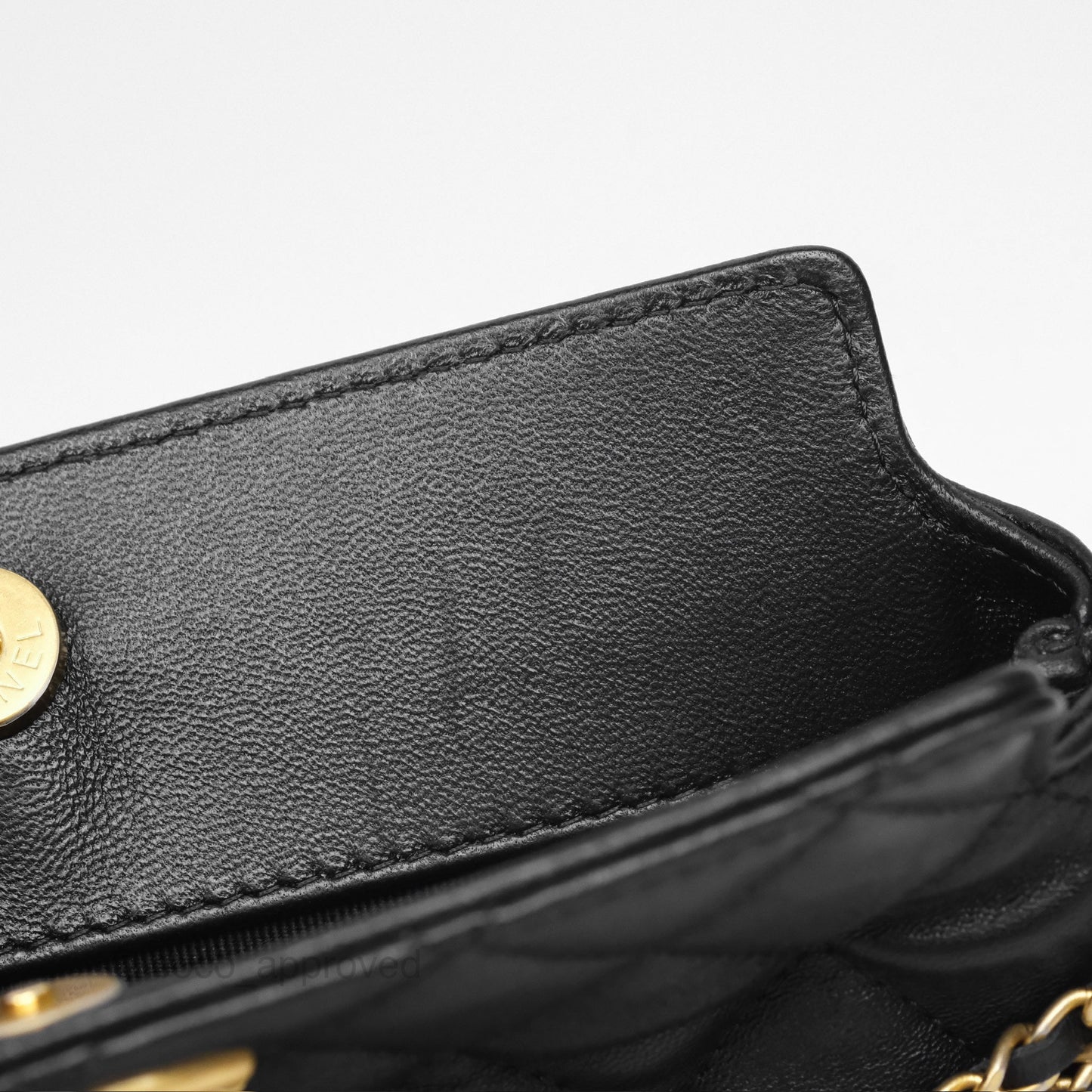 Chanel Clutch With Chain Black Lambskin Gold Hardware 23A
