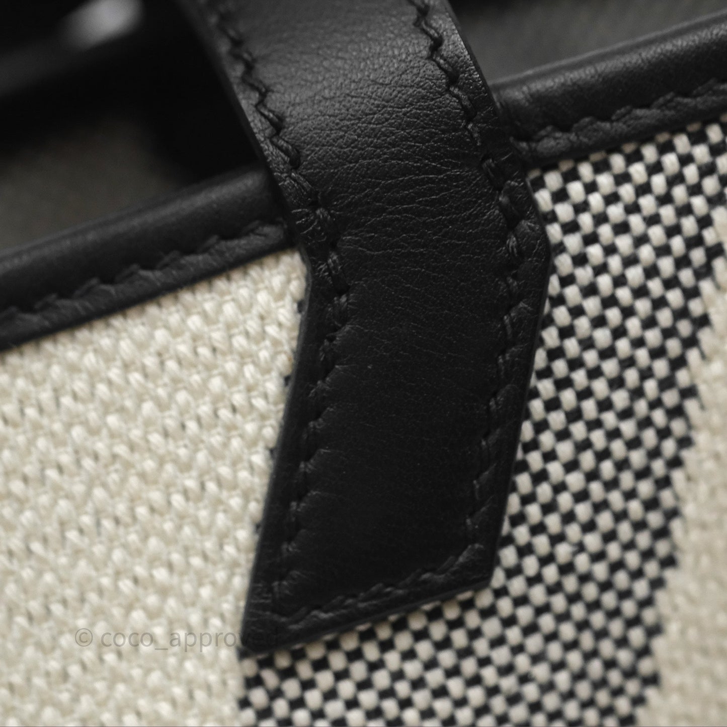 Hermès Cabas H En Biais 27 Noir 89 Swift/Canvas