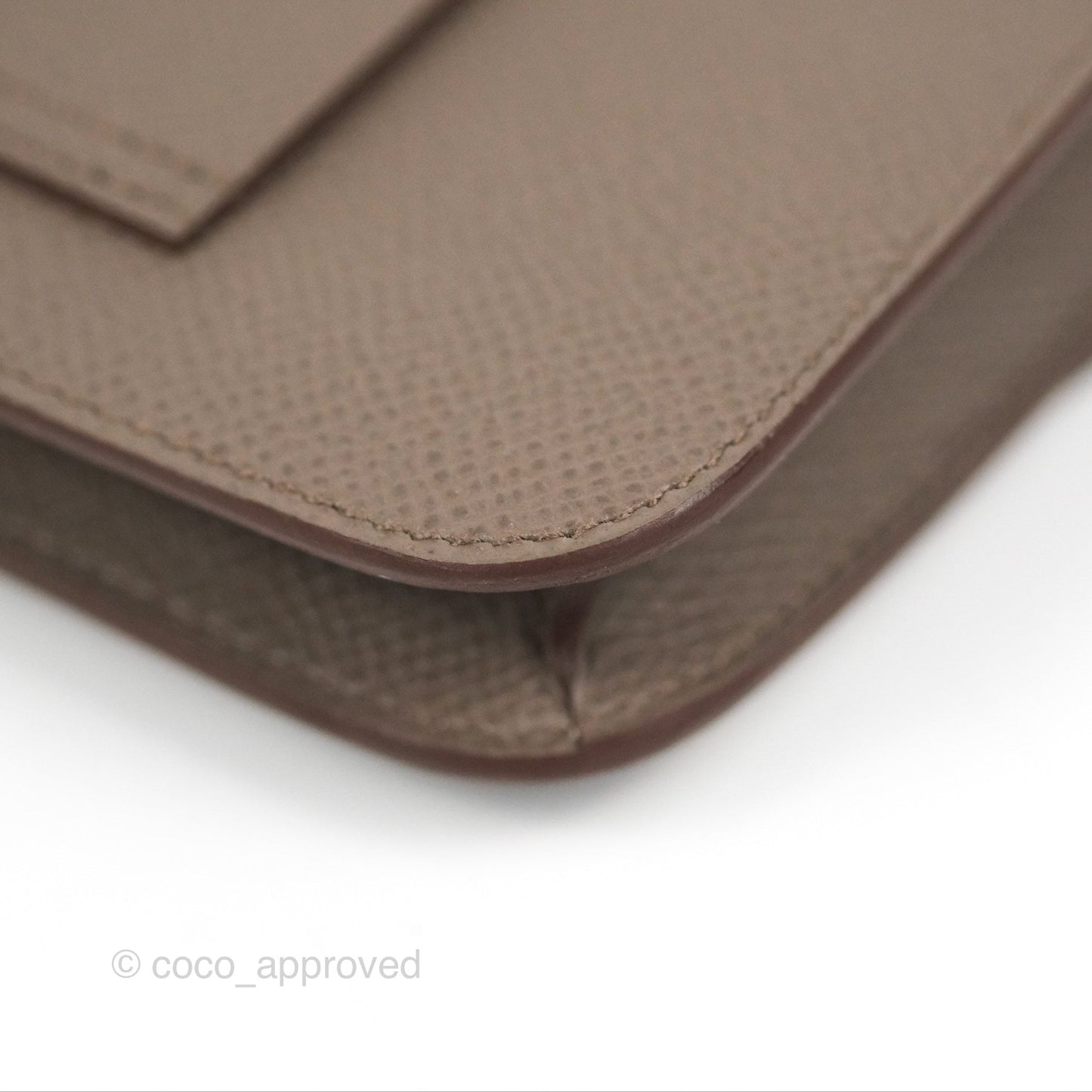 Hermès Constance Slim Wallet Etain Epsom Gold Hardware