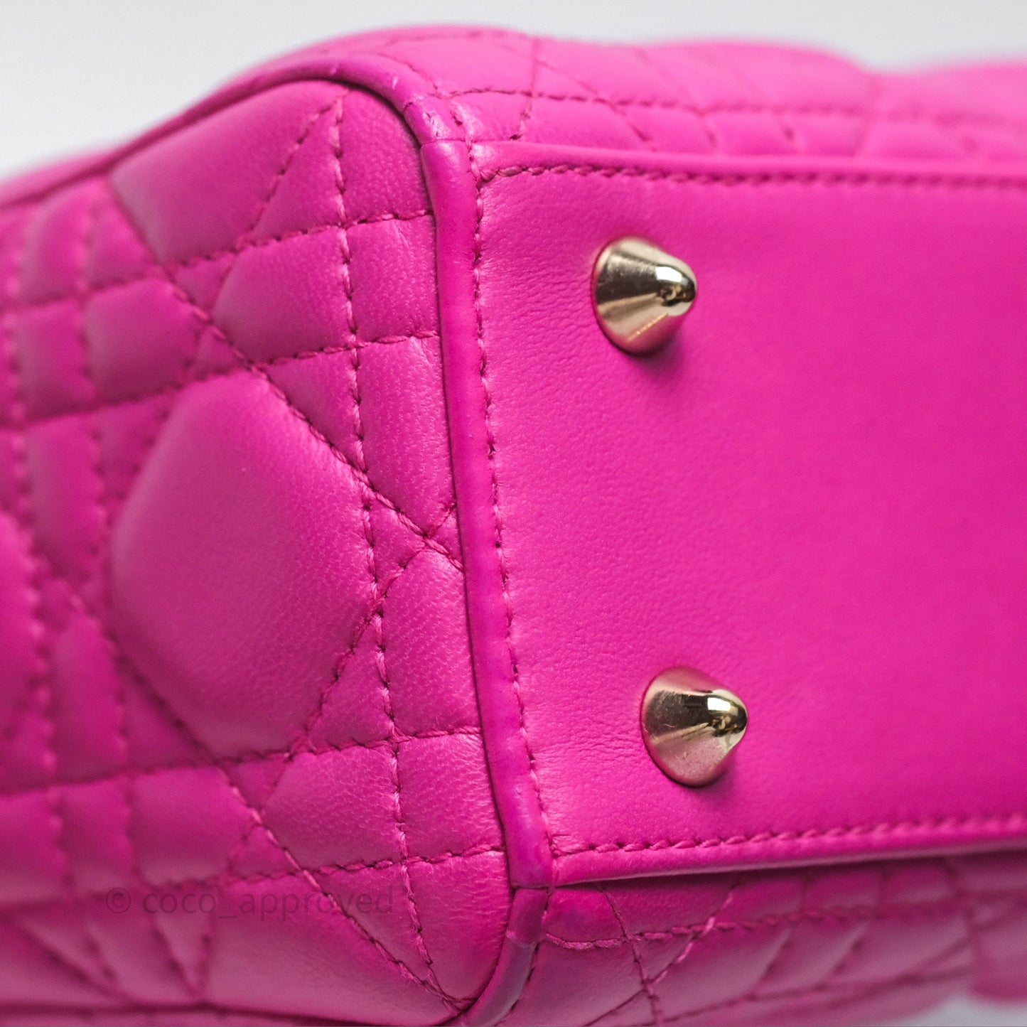 Christian Dior Small Lady Dior My ABCDior Magenta Cannage Lambskin