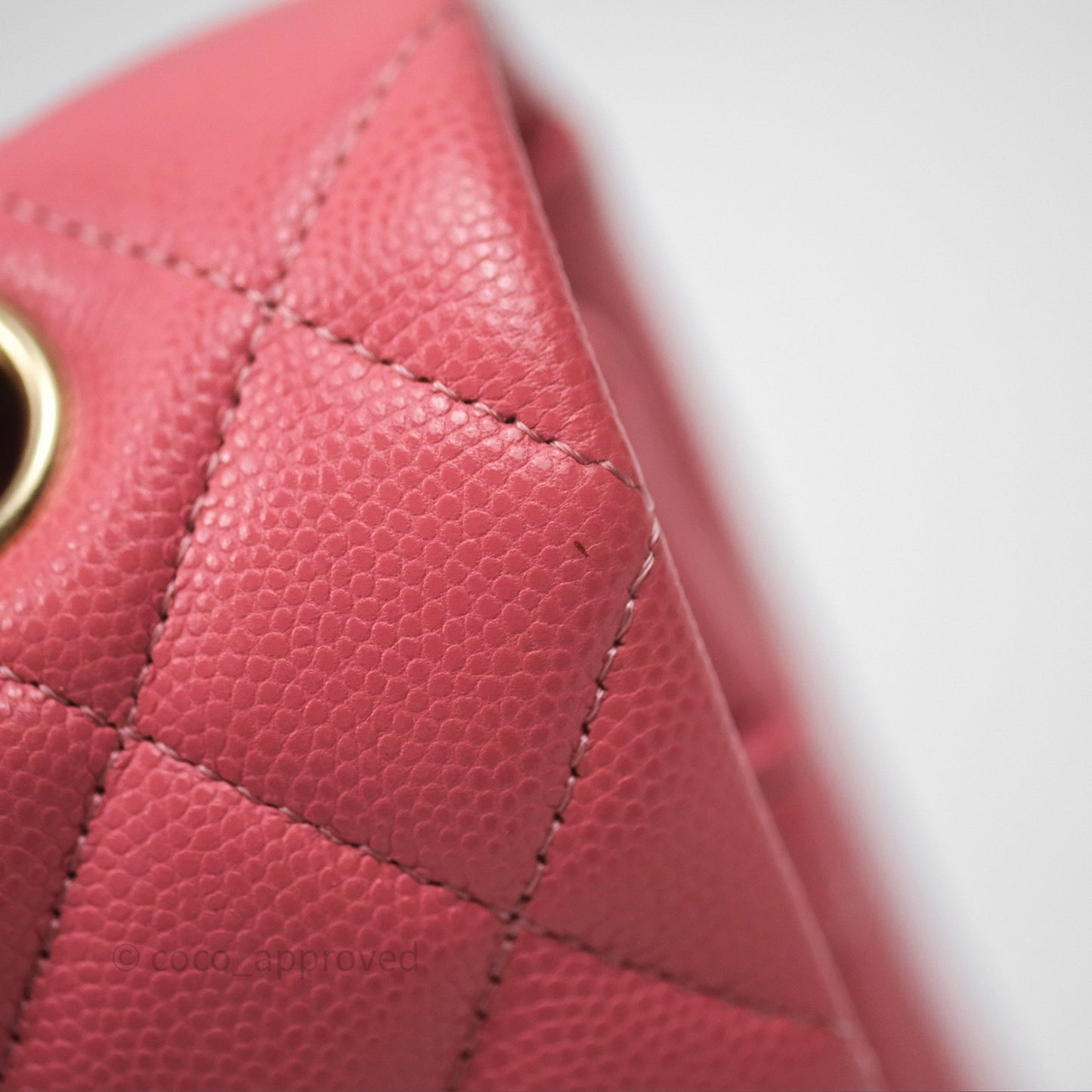 Chanel Classic M/L Medium Flap Quilted Pink Caviar Gold Hardware