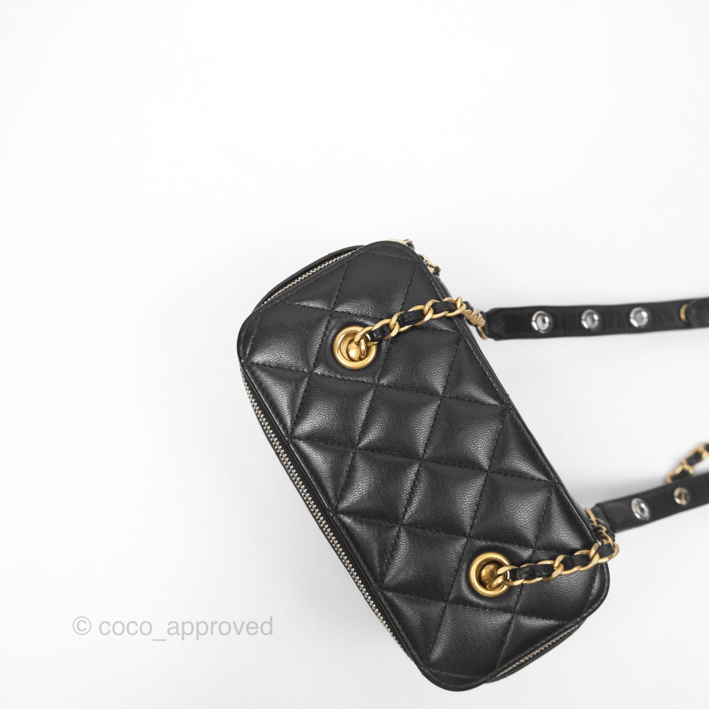 Chanel Vanity With Chain Black Goatskin Mixed Hardware