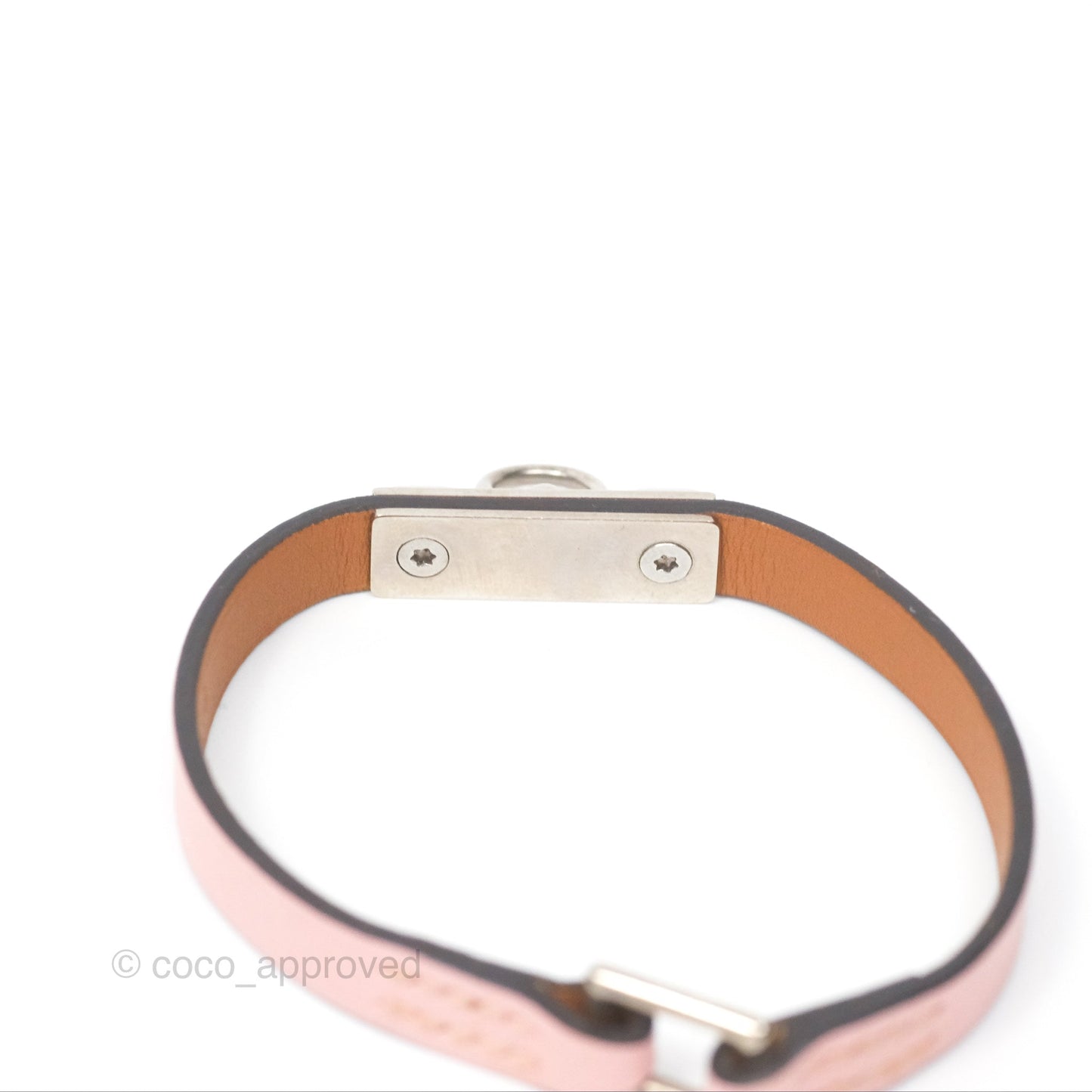 Hermès Rivale Mini Bracelet Rose Sakura Swift Palladium Hardware
