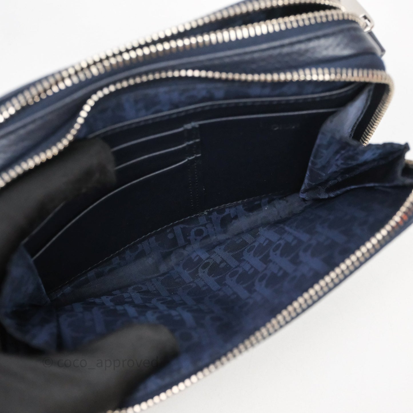 Christian Dior x Air Jordan Messenger Bag Navy Silver Hardware