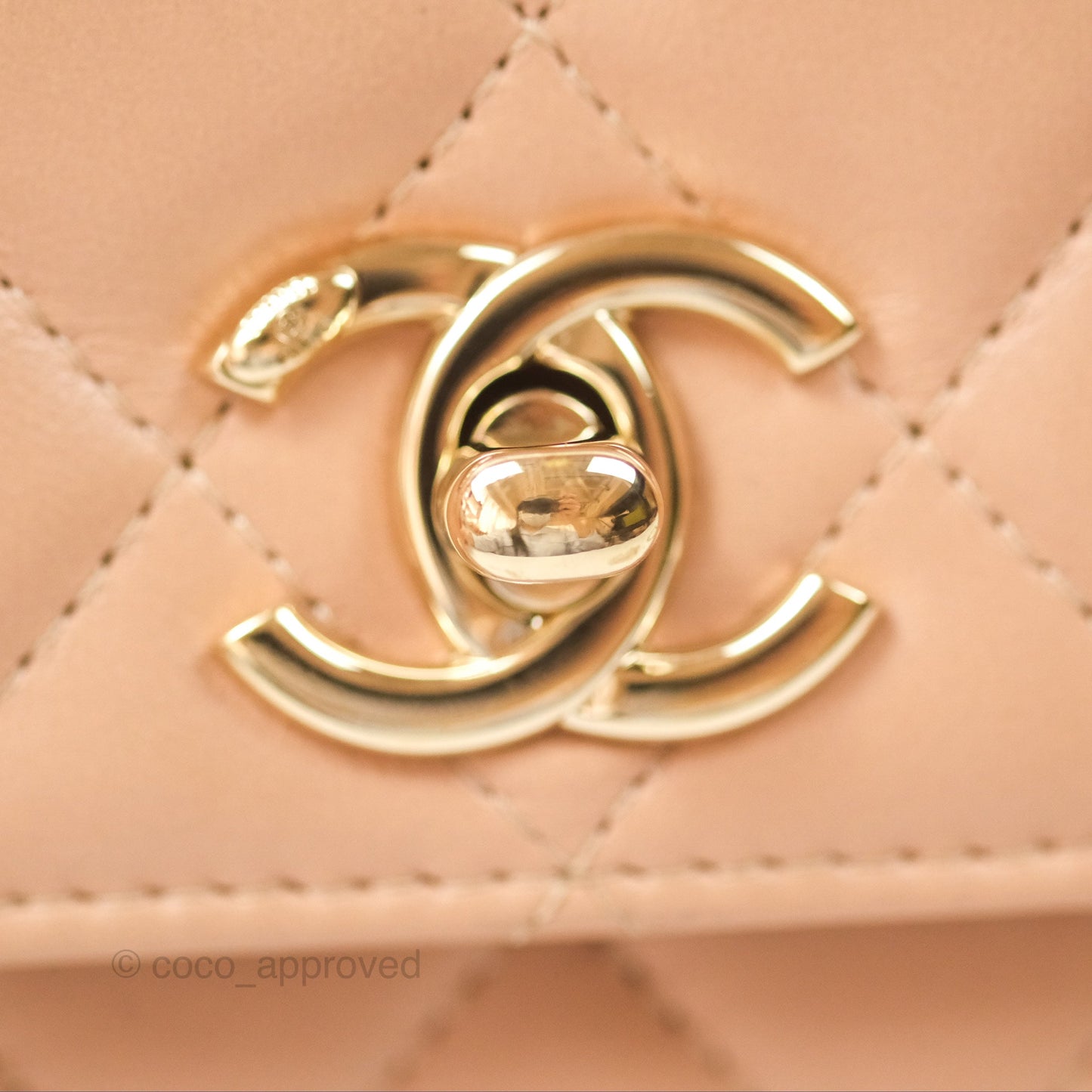 Chanel Trendy CC WOC Quilted Beige Lambskin Gold Hardware
