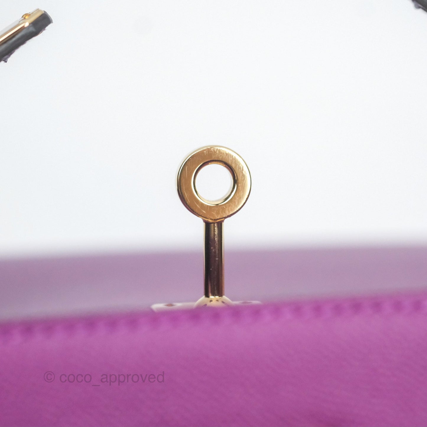 Hermès Kelly 25 Sellier Touch Anemone/ Amethyste Madame/ Croc Gold Hardware