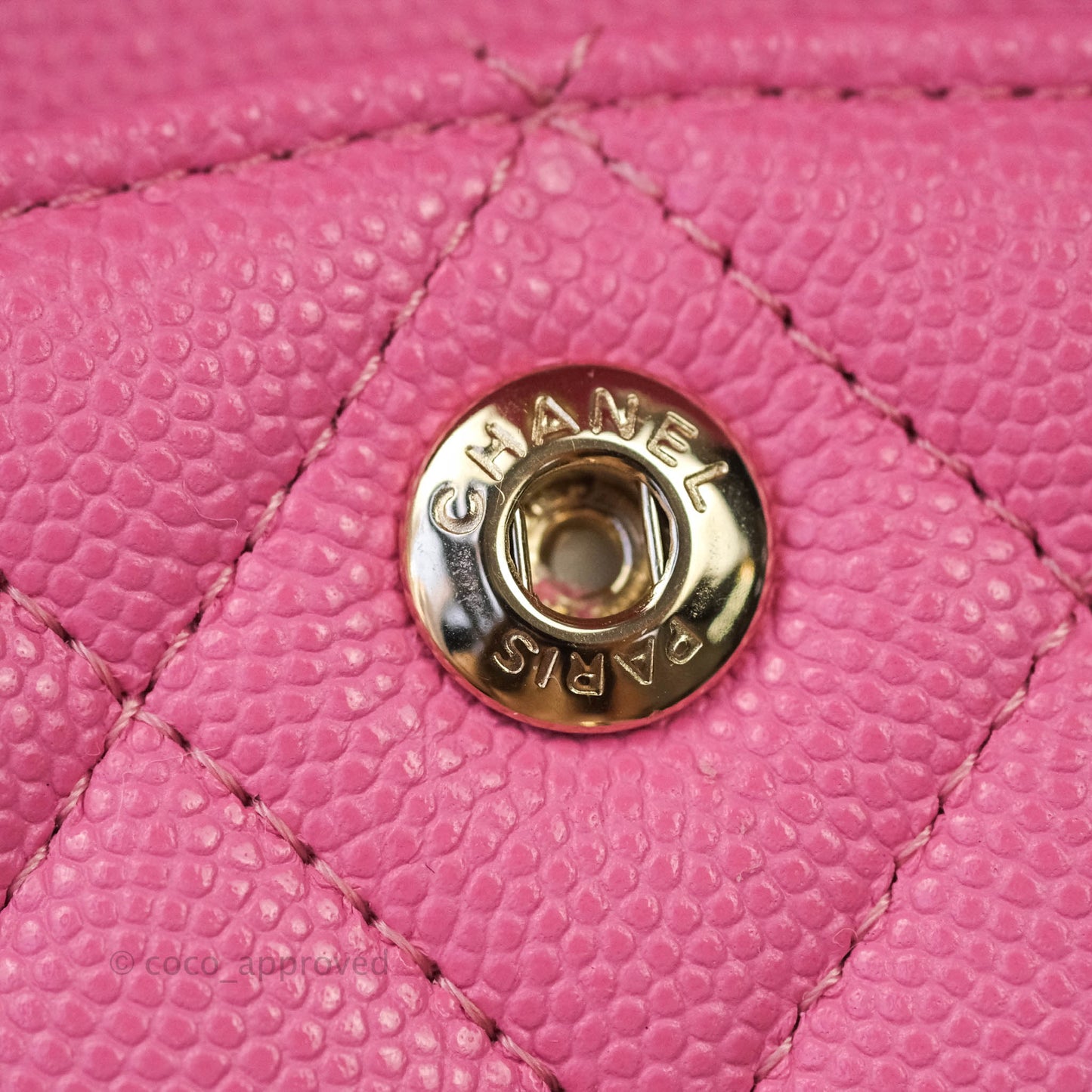 Chanel Classic Small S/M Flap Pink Caviar Gold Hardware 21P