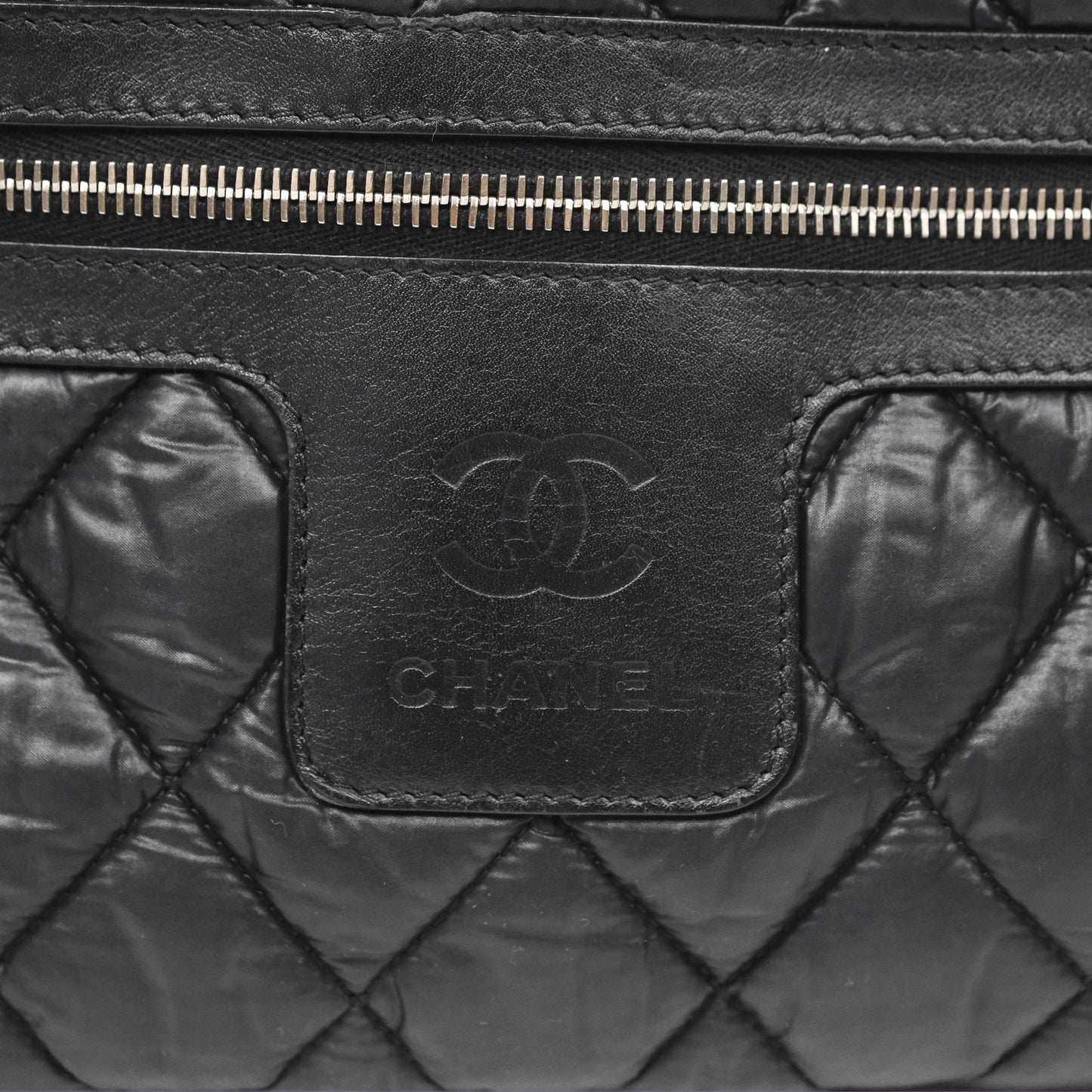 Chanel Coco Cocoon Tote Bag PM Black Nylon