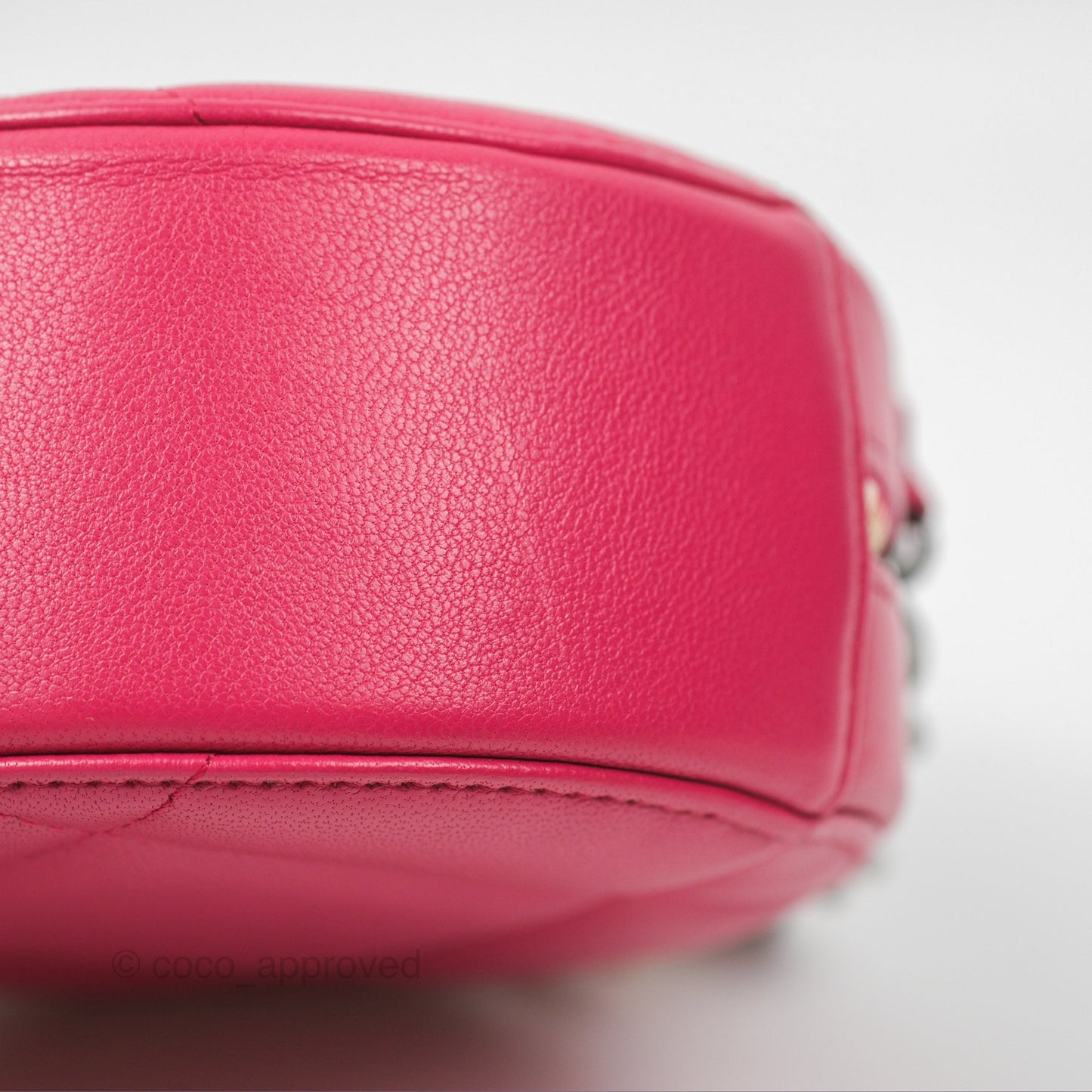 Chanel 19 Round Clutch With Chain Dark Pink Mixed Hardware