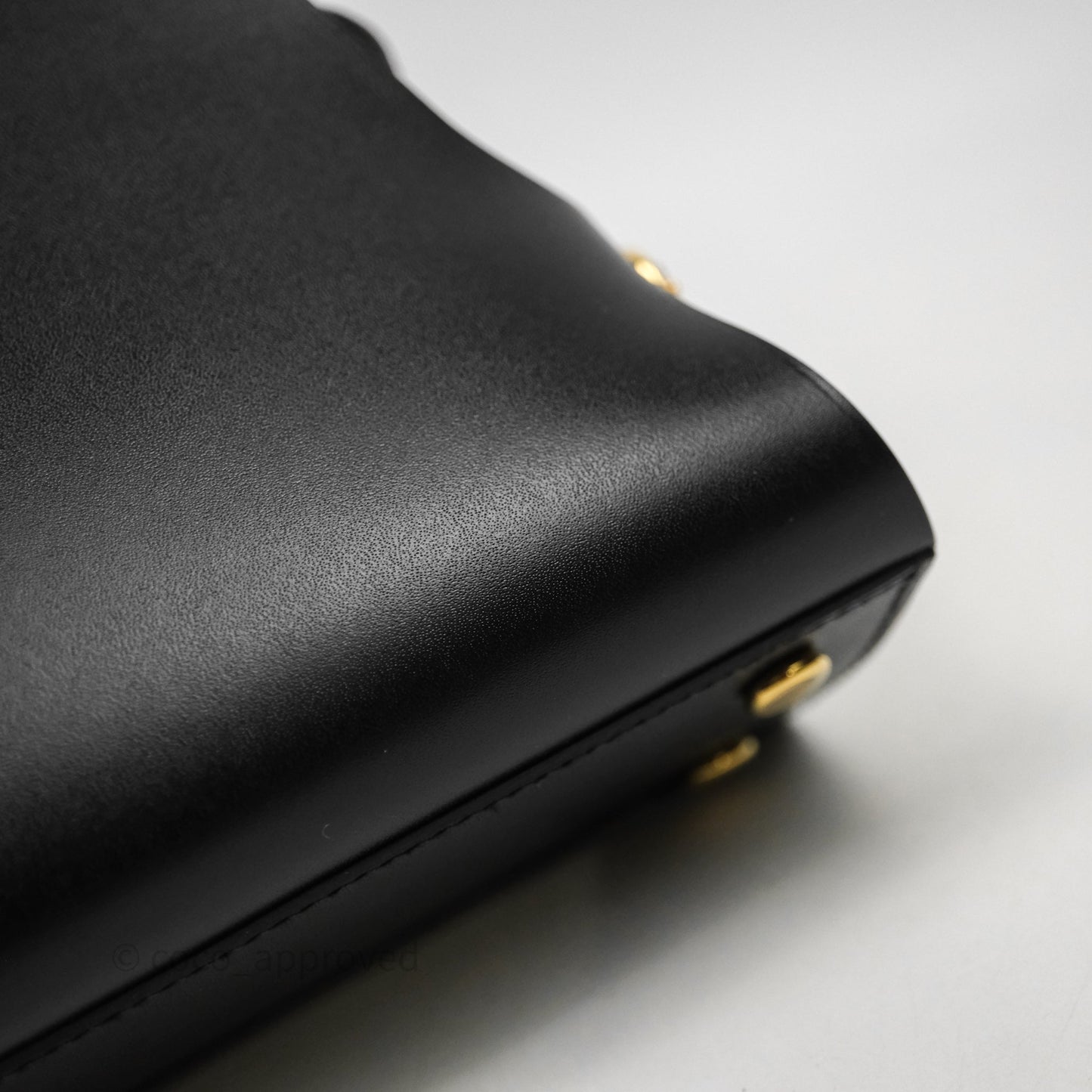 Hermès Tablier Sellier Noir 89/Ecru Swift Calfskin/H canvas Bag Gold Hardware