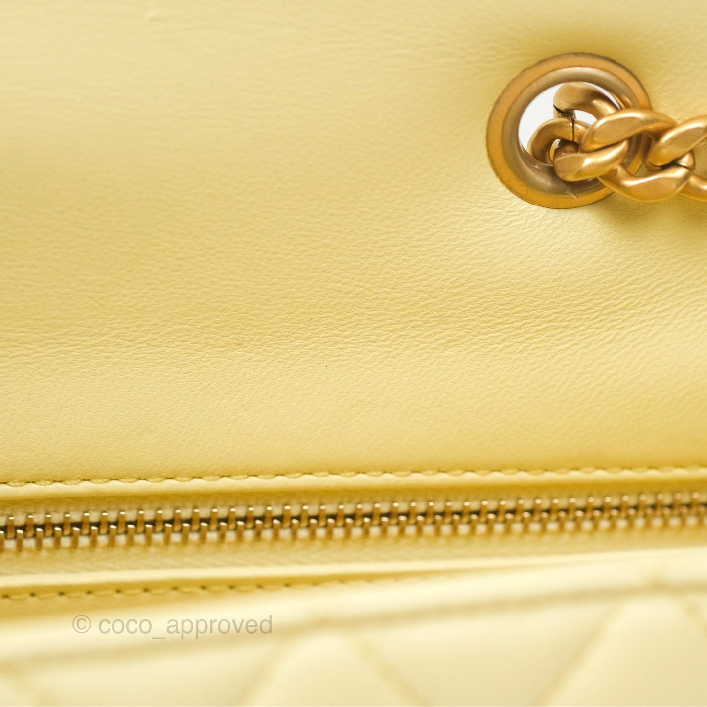 Chanel Mini Rectangular Flap with Camellia Adjustable Chain Yellow Lambskin Aged Gold Hardware 23S