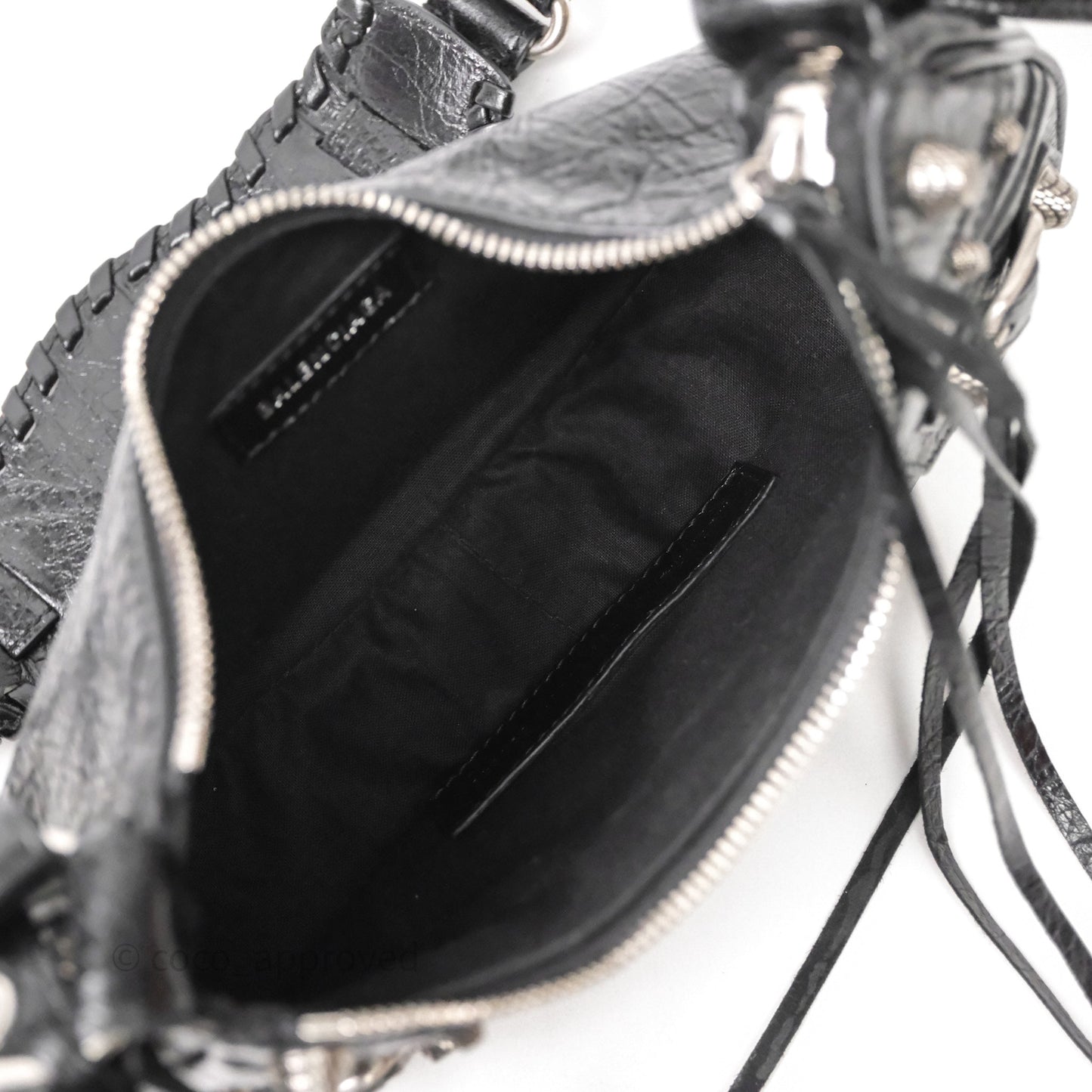 Balenciaga Le Cagole Shoulder Bag Black Calfskin Silver Hardware