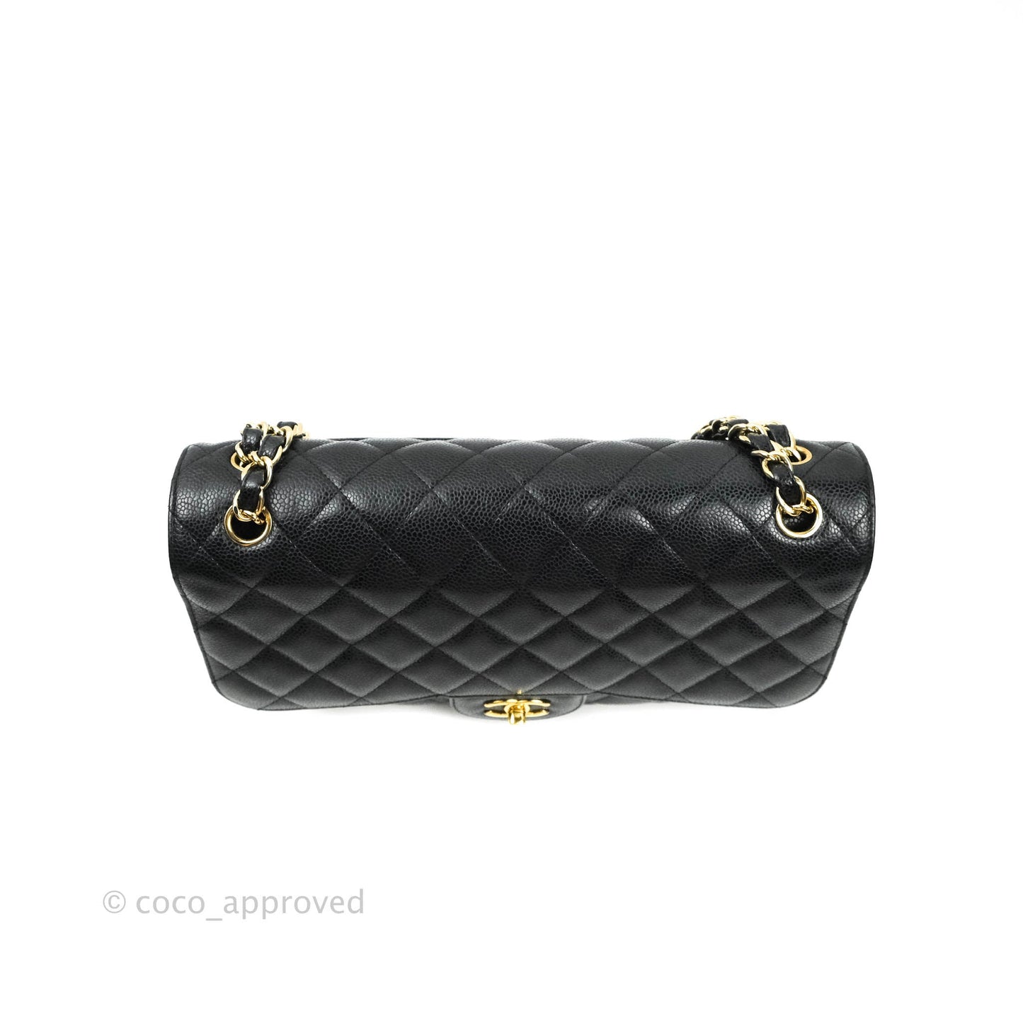 Chanel Jumbo Double Flap Black Caviar Gold Hardware⁣⁣