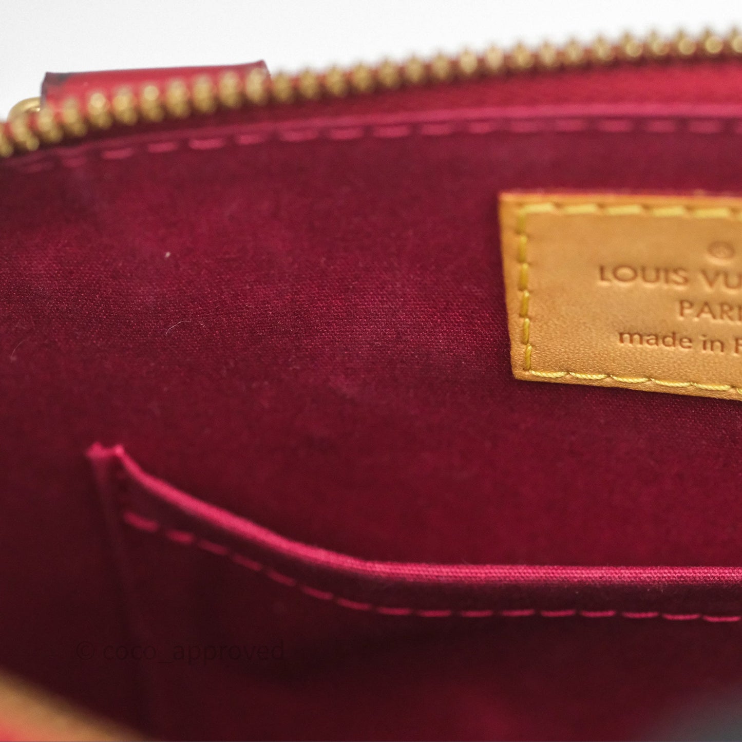 Louis Vuitton Alma BB Red Patent Gold Hardware
