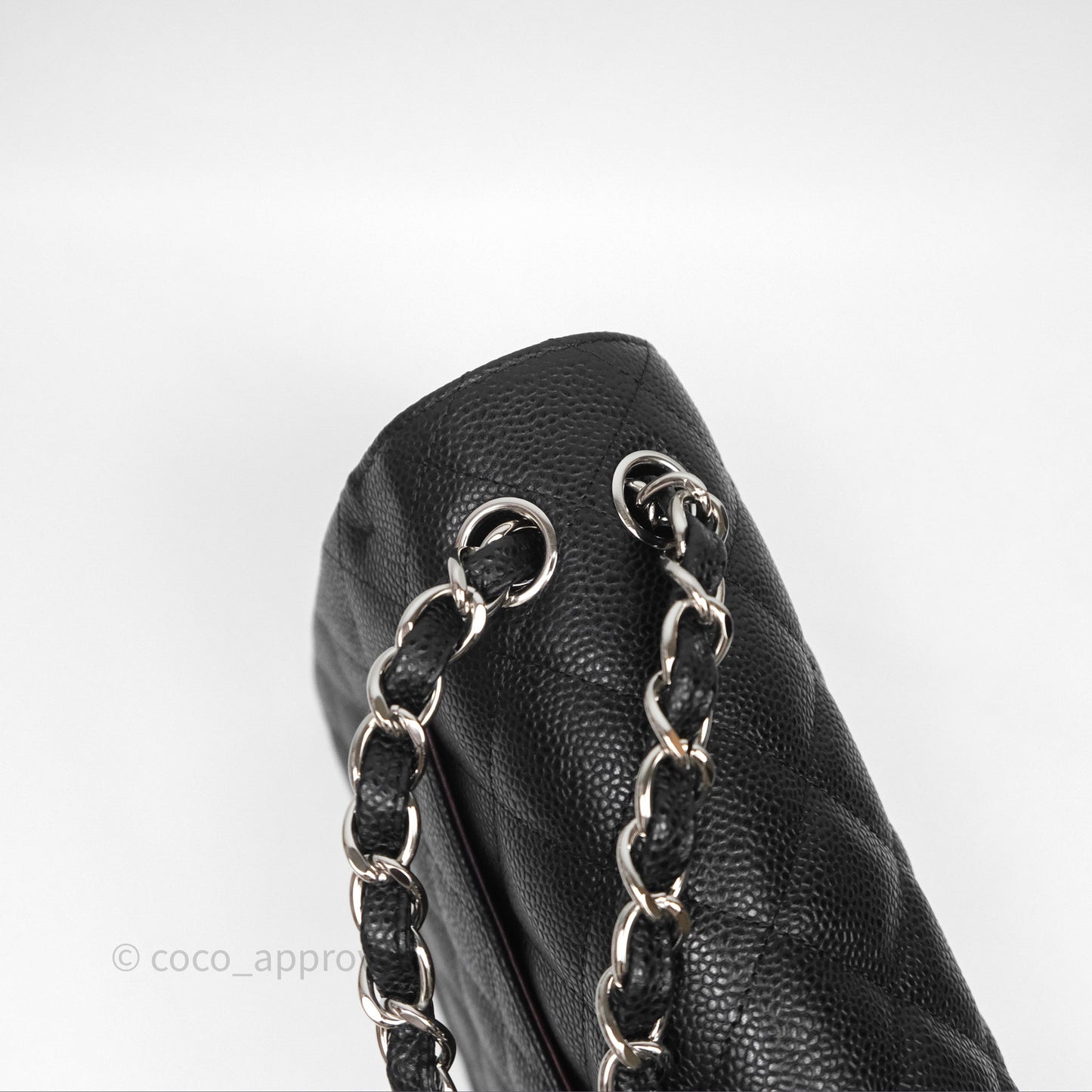 Chanel Jumbo Double Flap Black Caviar Silver Hardware⁣⁣