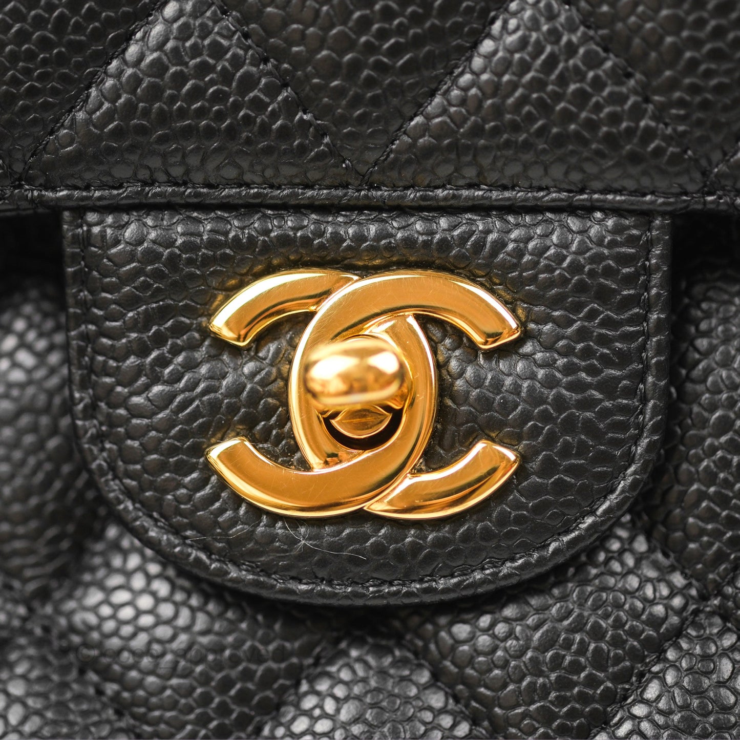 Chanel Classic Small S/M Flap Black Caviar Gold Hardware