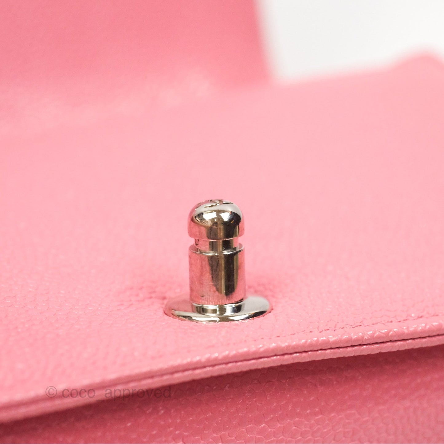 Chanel Small Boy Chevron Pink Caviar Silver Hardware