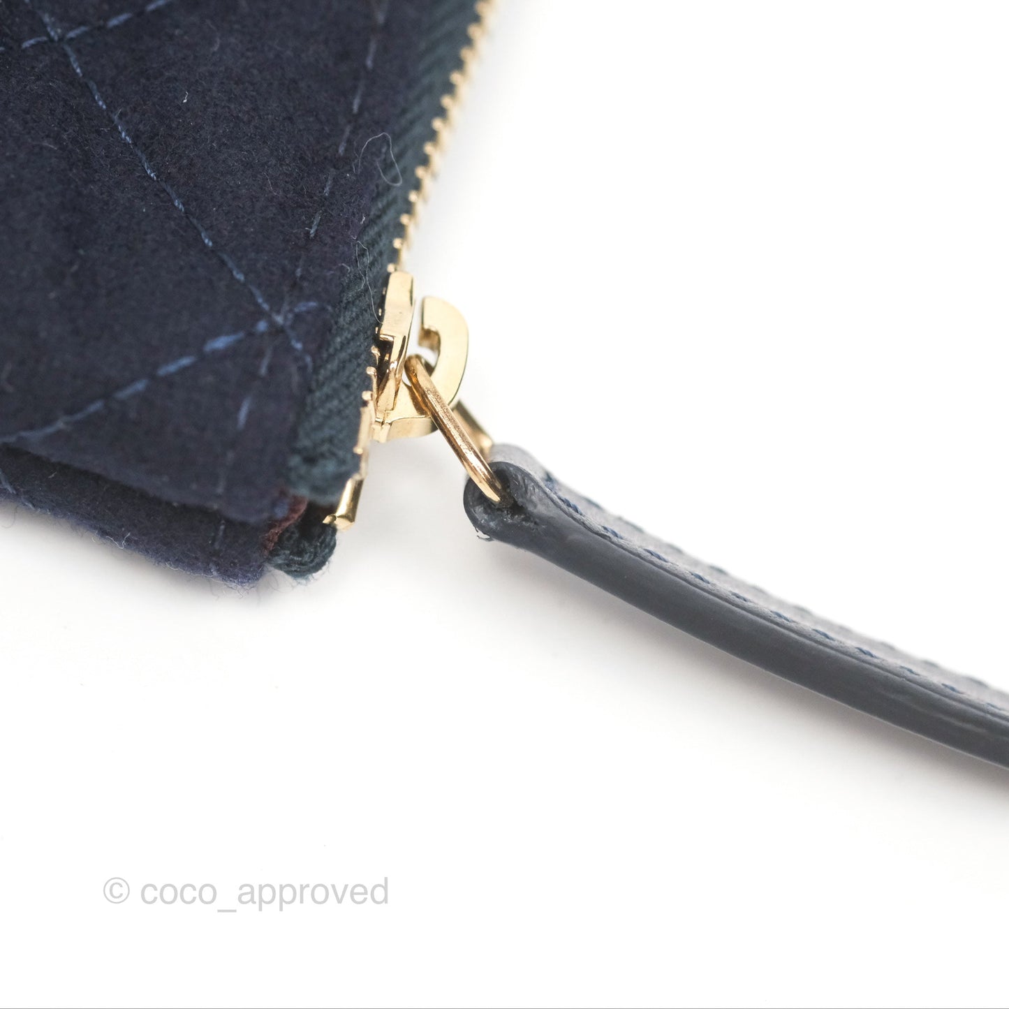 Chanel Coco Cruise Charms Mini O Case Navy Jersey