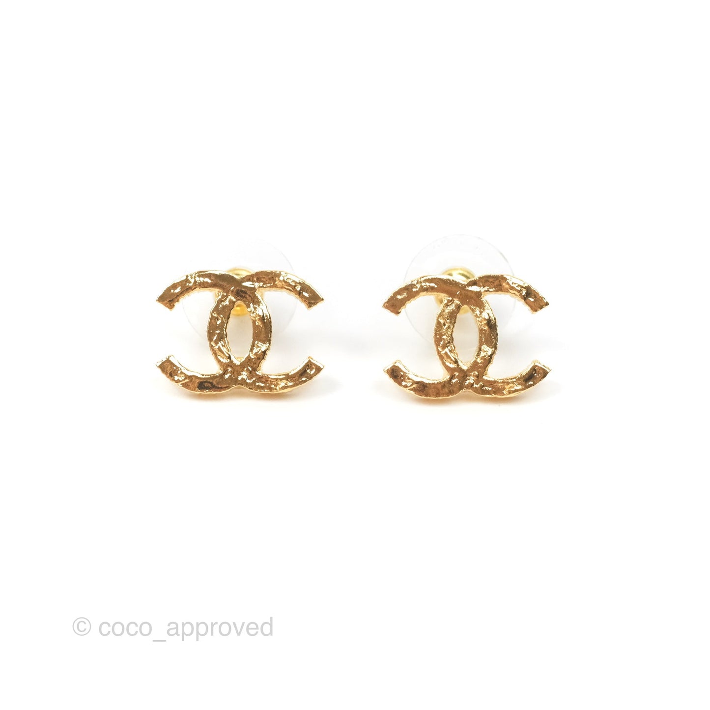 Chanel CC Earrings Gold Tone 24C